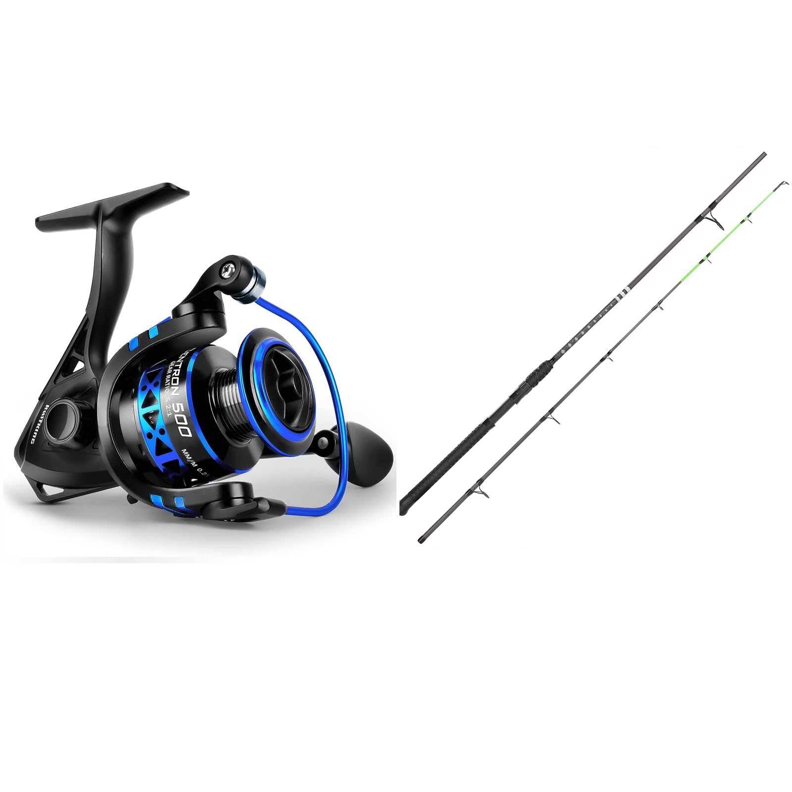 Kastking Centron Spinning Reel, Size 500 Fishing Reel, Kong Fishing Rod, Spinning Rod 2 Pc 7' M