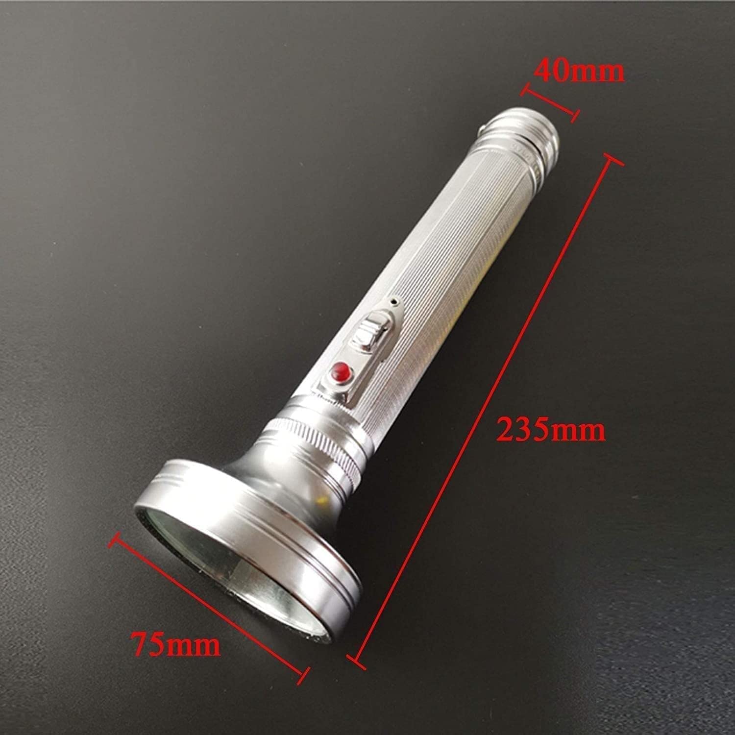 Ylssab Classic Torch Camping Flashlight Battery Operated Torch Pocket Torch Portable Utility Torch, Retro Old-Fashioned Style, Led, Battery Powered, Without Battery