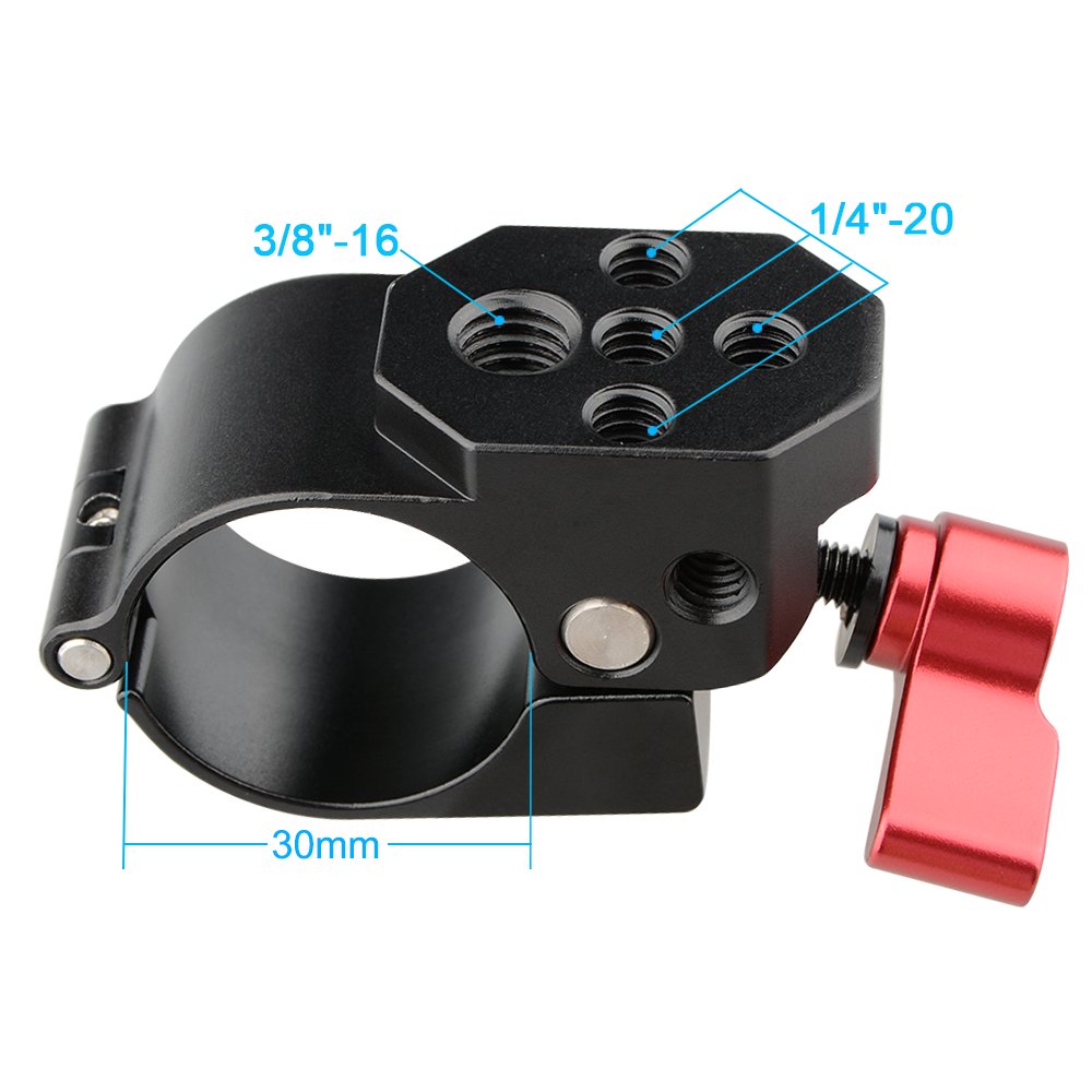 Camvate 30Mm Monitor Mount Rod Clamp For Ronin-M Gimbal Stabilizer (Red) - 1552