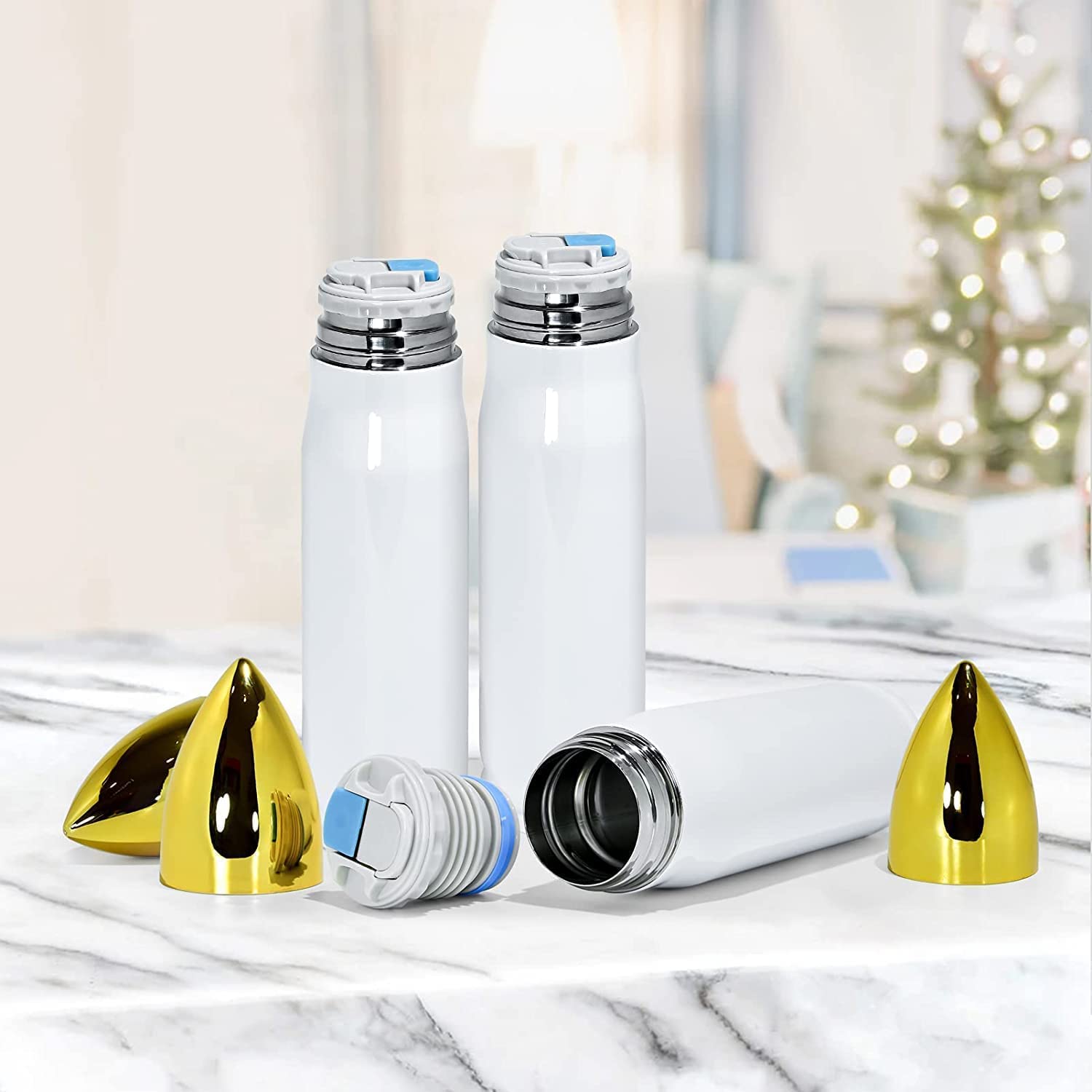 Agh 4Pcs Sublimation Tumblers Blanks 17Oz Stainless Steel Diy Tumbler Thermos Water Bottle