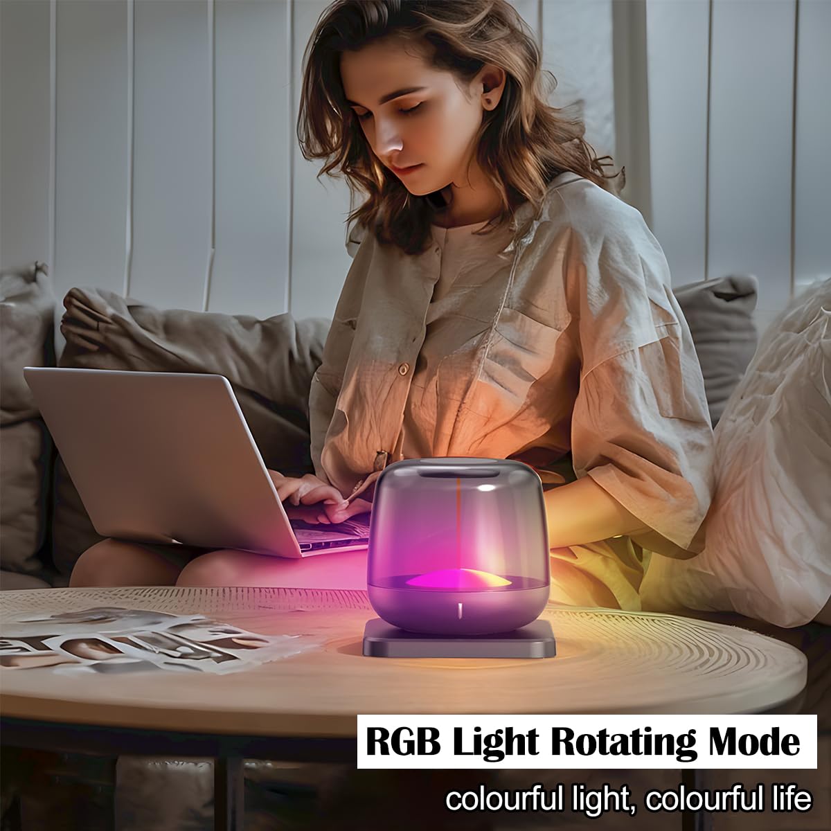 Bkzo Rgb Table Lamp, Cordless Touch Lamp, Portable Table Bedside Lamps, Dimmable Night Light With Five Lighting Mode For Gaming, Home Office, Bedroom, Living Room, Kitchen, Bar, Restaurant