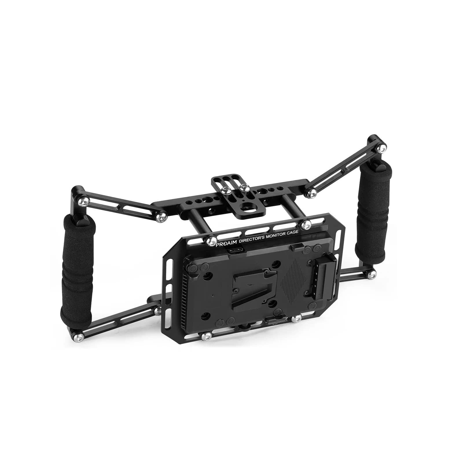 Proaim Director'S Cage For Camera Monitors. Cage Fits To Lcd Monitors From 4" To 7". Secure Support, Comfortable Handheld Shooting With Soft Grip Handle. With Battery Mounting Option (P-Dmc)