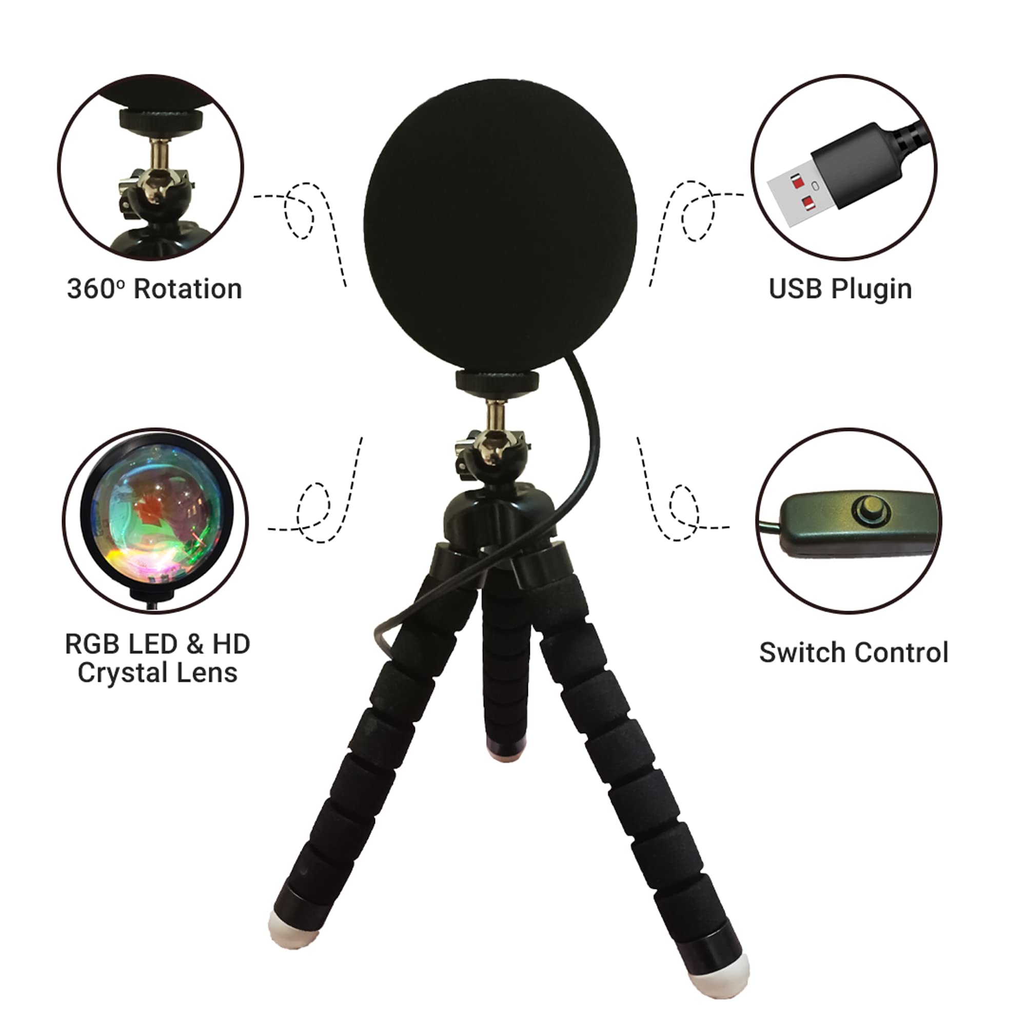 Calibrespot Sunset Lamp Projection With Remote And App Control Multiple Colors Changing Led Sunset Light Projector 360 Degree Rotation With Adjustable Base For Photography/Party/Home/Bedroom