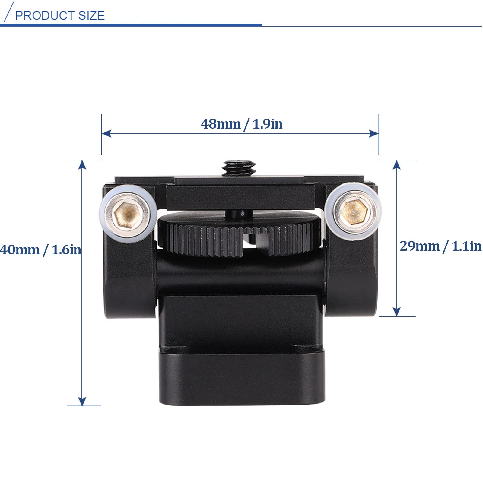 Yedahcy Cage Monitor Stabilizer With 1/4In Screw, Portable And Durably Aluminum Alloy Construction, 180° No Dead Angle Adjustment, Universal Compatibility For Monitors And