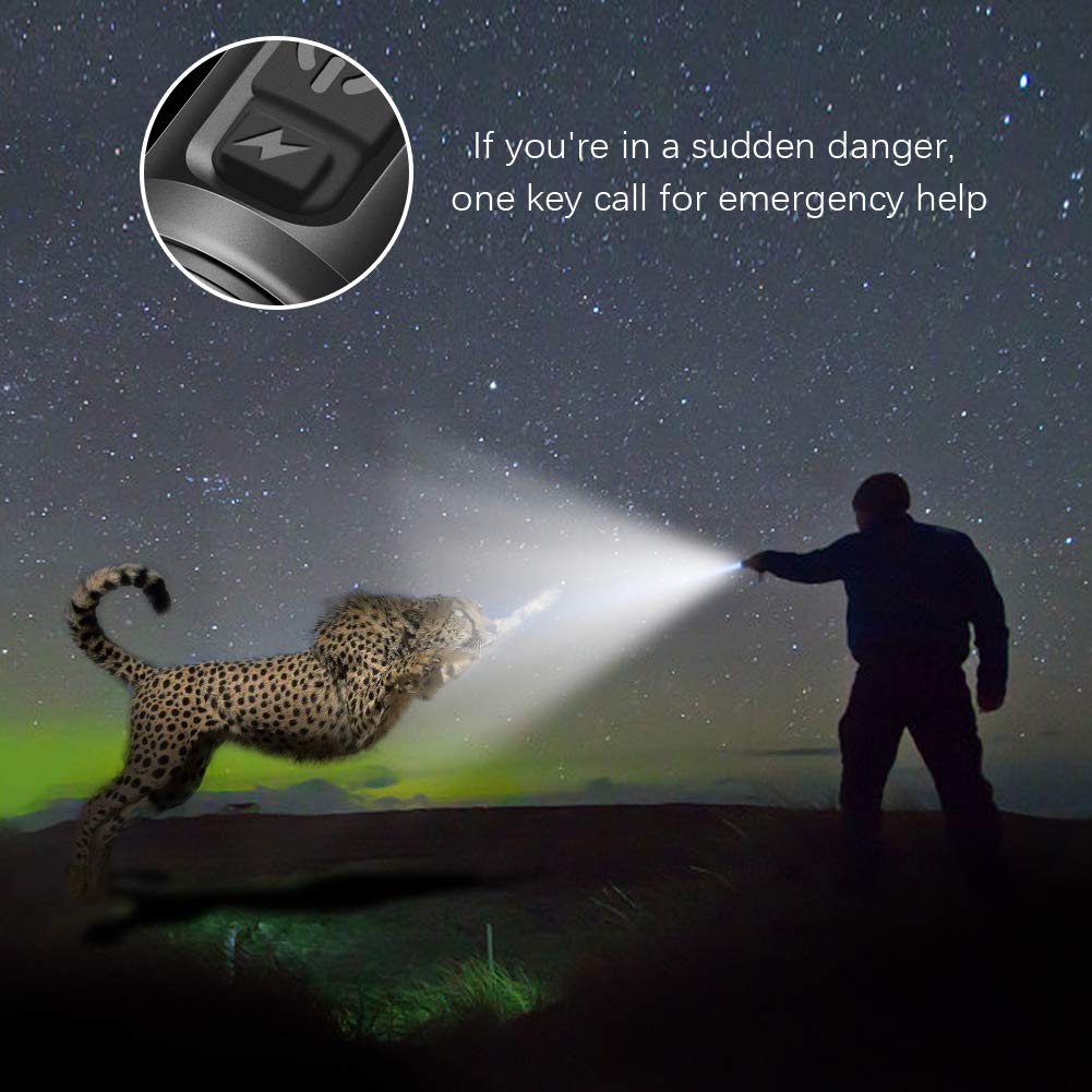 Bigcheck Flashlights High Lumens,Emergency Sos Flashlight Double Button, High/Medium/Low/Strobe/Sos,4X Zoomable Ip67 Waterproof Long Lasting Battery Powerful Rechargeable Flashlights【 Version