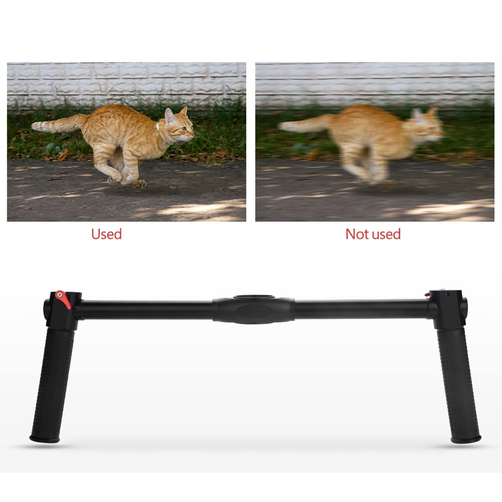 Yedahcy Sturdy Aluminum Alloy Dual Handheld Grip For Zhiyun Crane 2 Gimbal Stabilizer, Anti Skid Ergonomic Handles, 1/4In Screw For Accessories, Locking System, Black