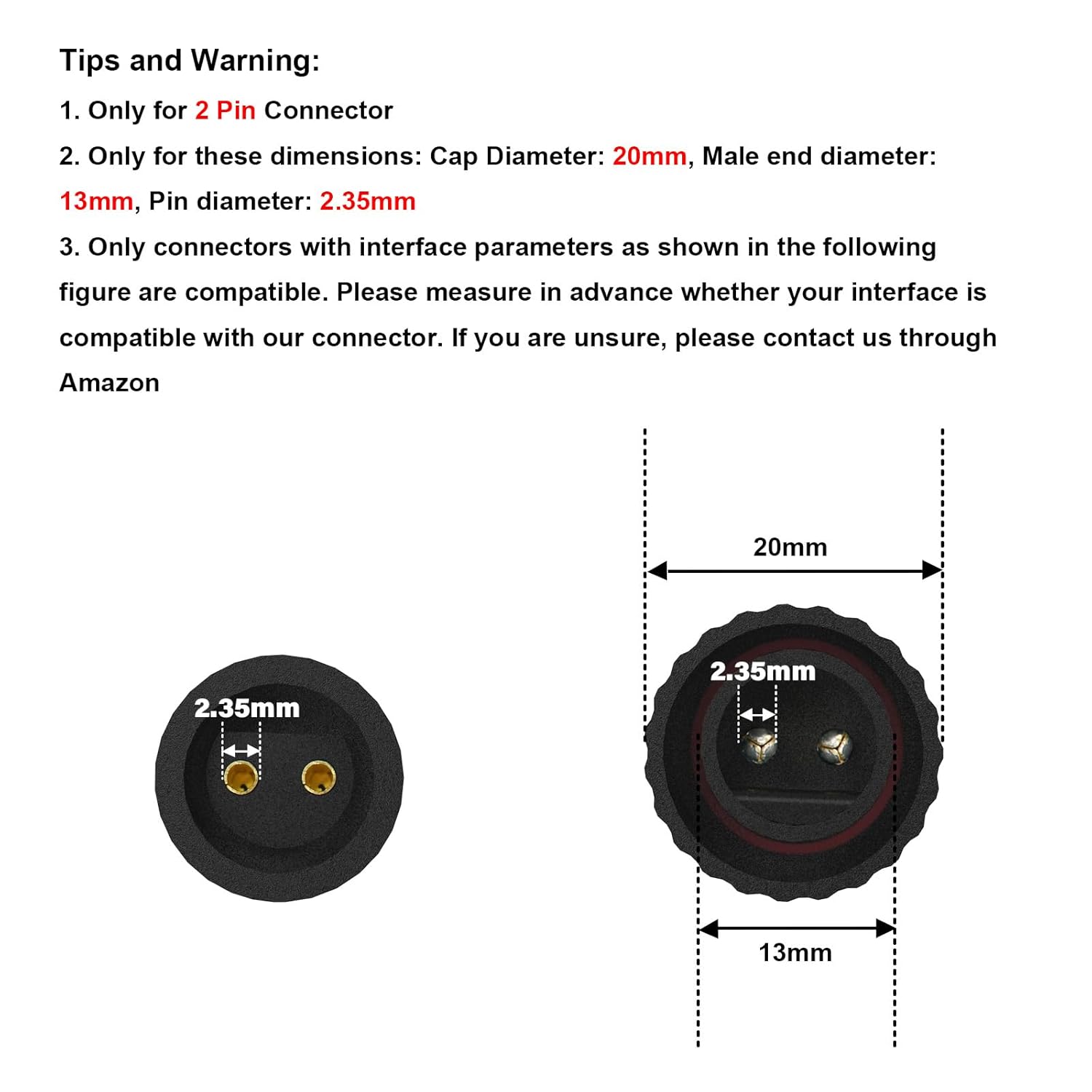 Ffzzkj 2Pin Extension Cable For G40 Globe String Lights Ip68 Waterproof Extension Lead 24Awg Extension Cord For Outdoor Solar String Lights, Indoor String Lights, 6.6Ft(2M)