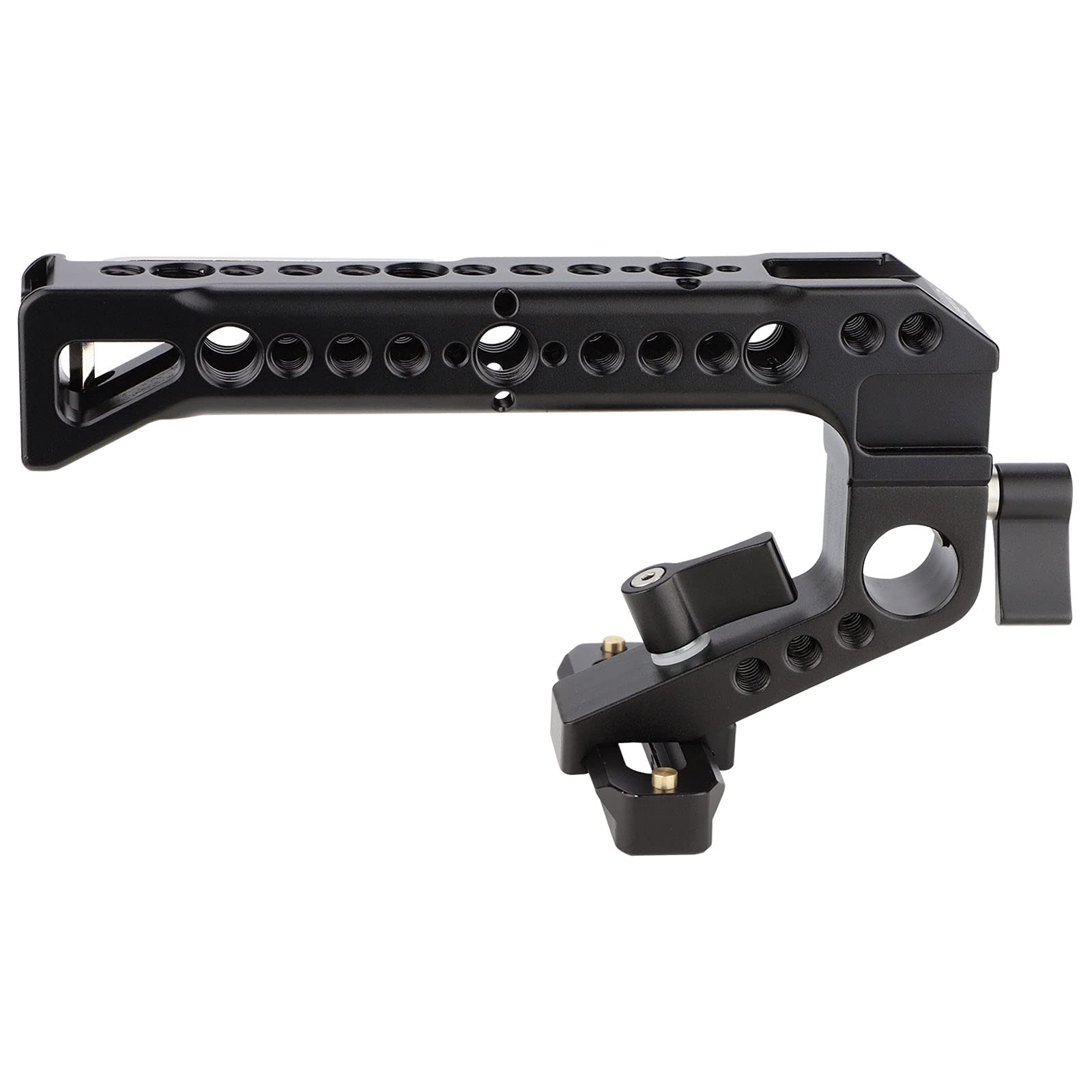 Akirood Top Handle Grip For Nato Rail Standard,Universal Video Stabilizing Rig For Microphone, Led Light, Monitor, Easy Low Angle Shots