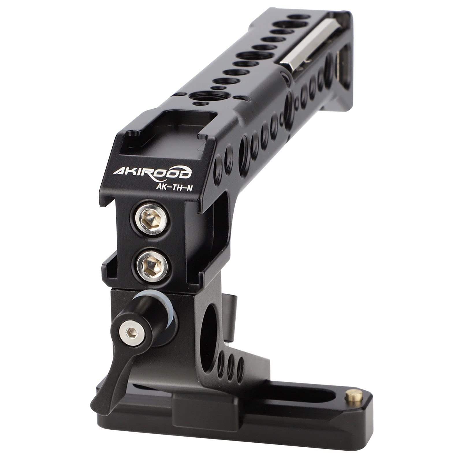 Akirood Top Handle Grip For Nato Rail Standard,Universal Video Stabilizing Rig For Microphone, Led Light, Monitor, Easy Low Angle Shots