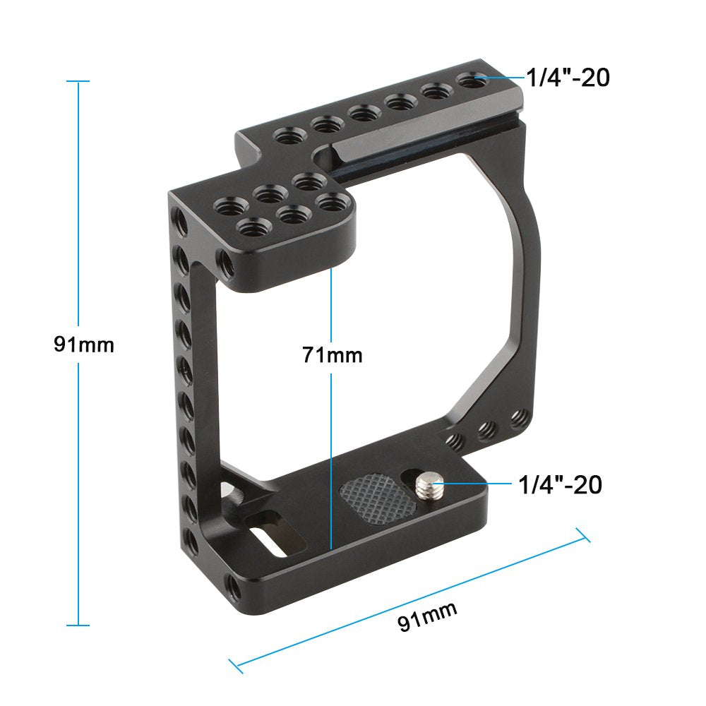 Camvate Universal L Bracket Handle + Table/Ceiling Mount With 5/8"-27 Female Thread + Tiny Cinema Camera Cage