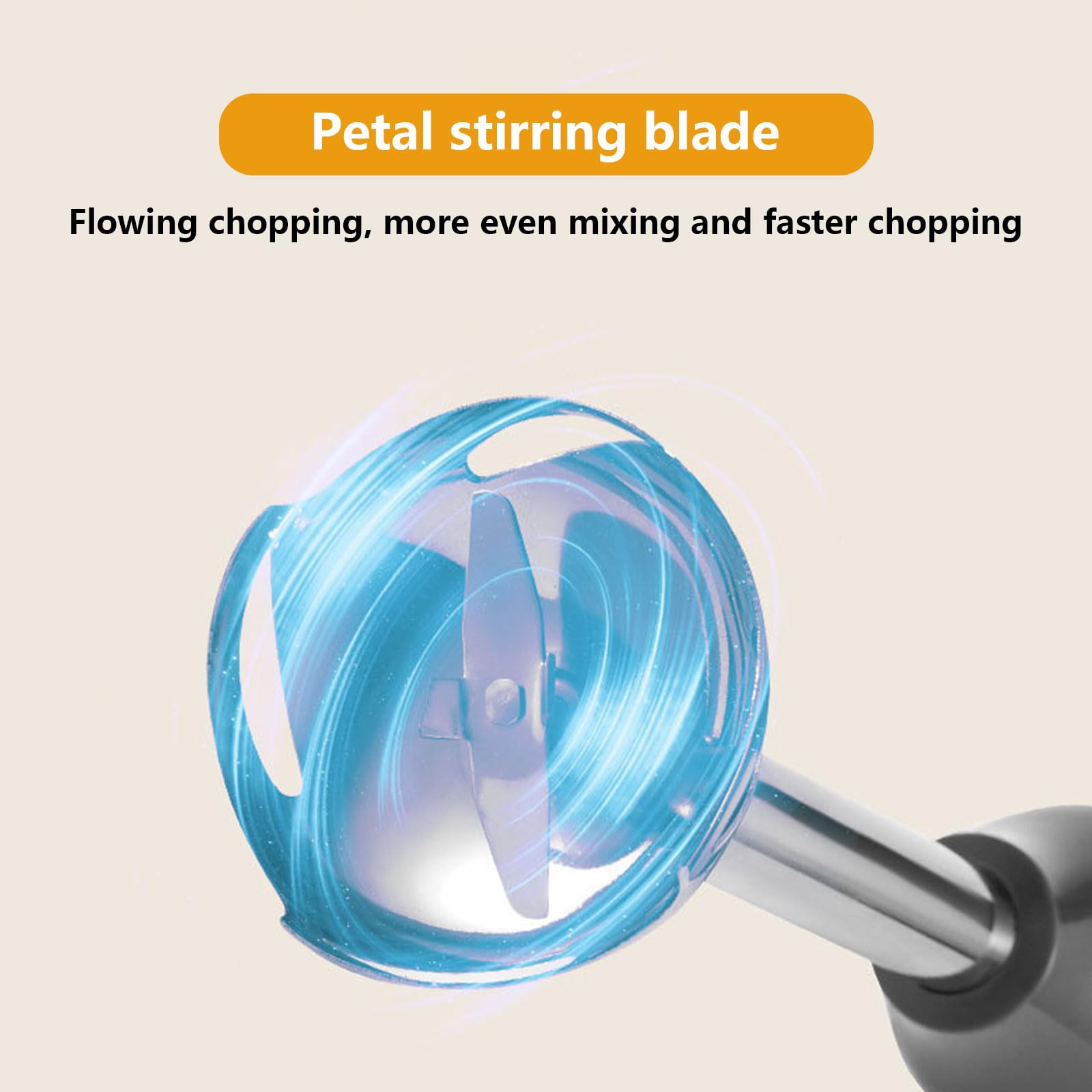 Aizyr Electric Immersion Hand Blender Portable Stick Mixer 5 Mixing Speed, Meat Grinder With Stainless Steel Blades Meat, Vegetable, Fruit, Baby Food