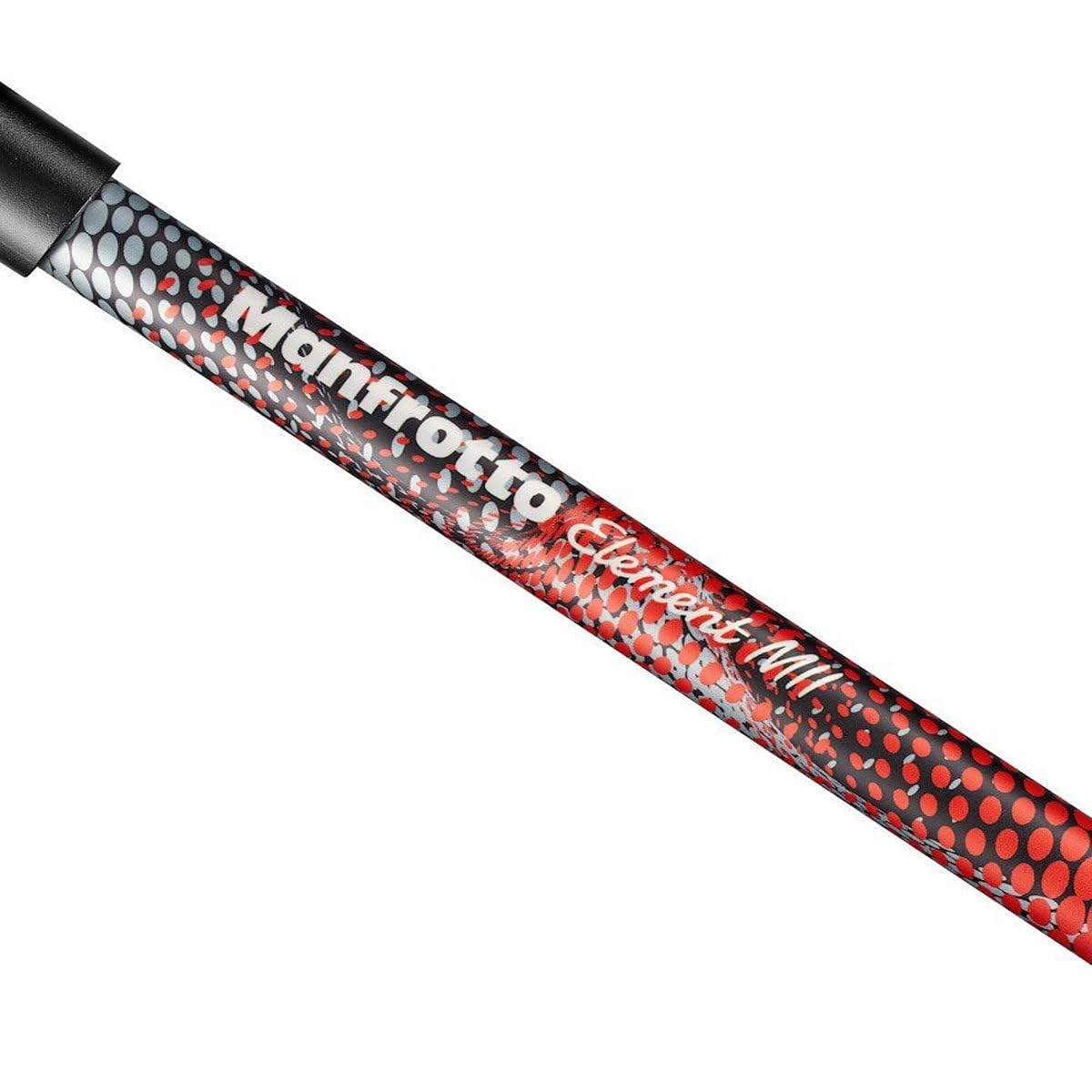 Manfrotto Element Mii 4-Section Aluminum Tripod With Ball Head, Red