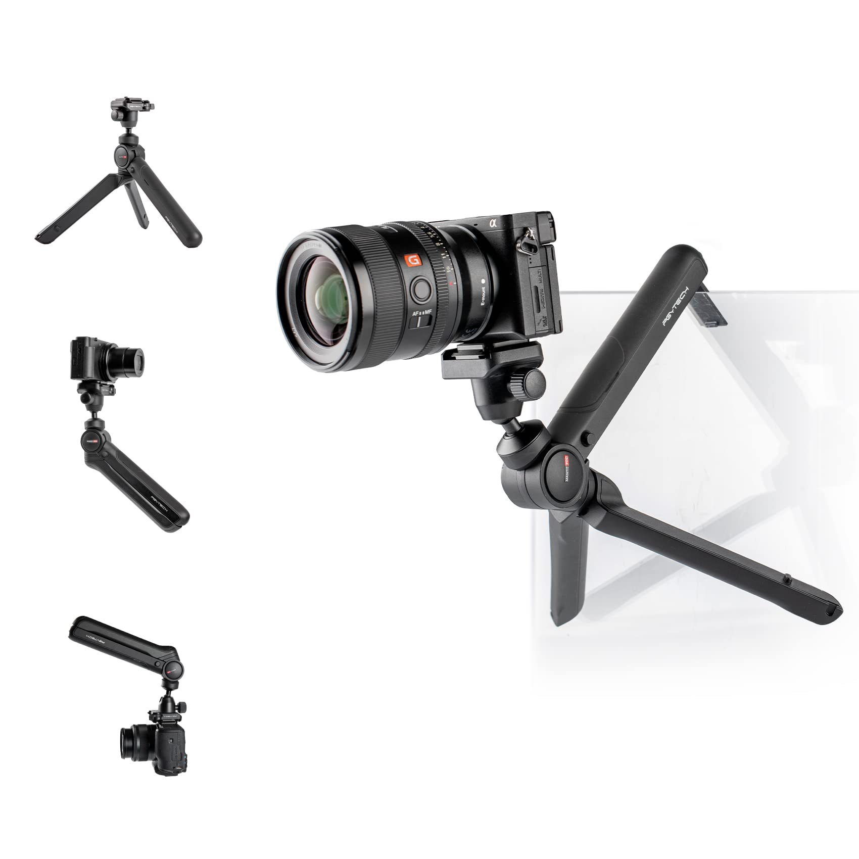 Pgytech Mantispod 2.0 Mini Tripod For Camera Vlogging, Small Travel Stand For Sony/Canon/Nikon/Fujifilm Slr Dslr, Pocket Video Vlog Desktop Shooting Selfie Mount