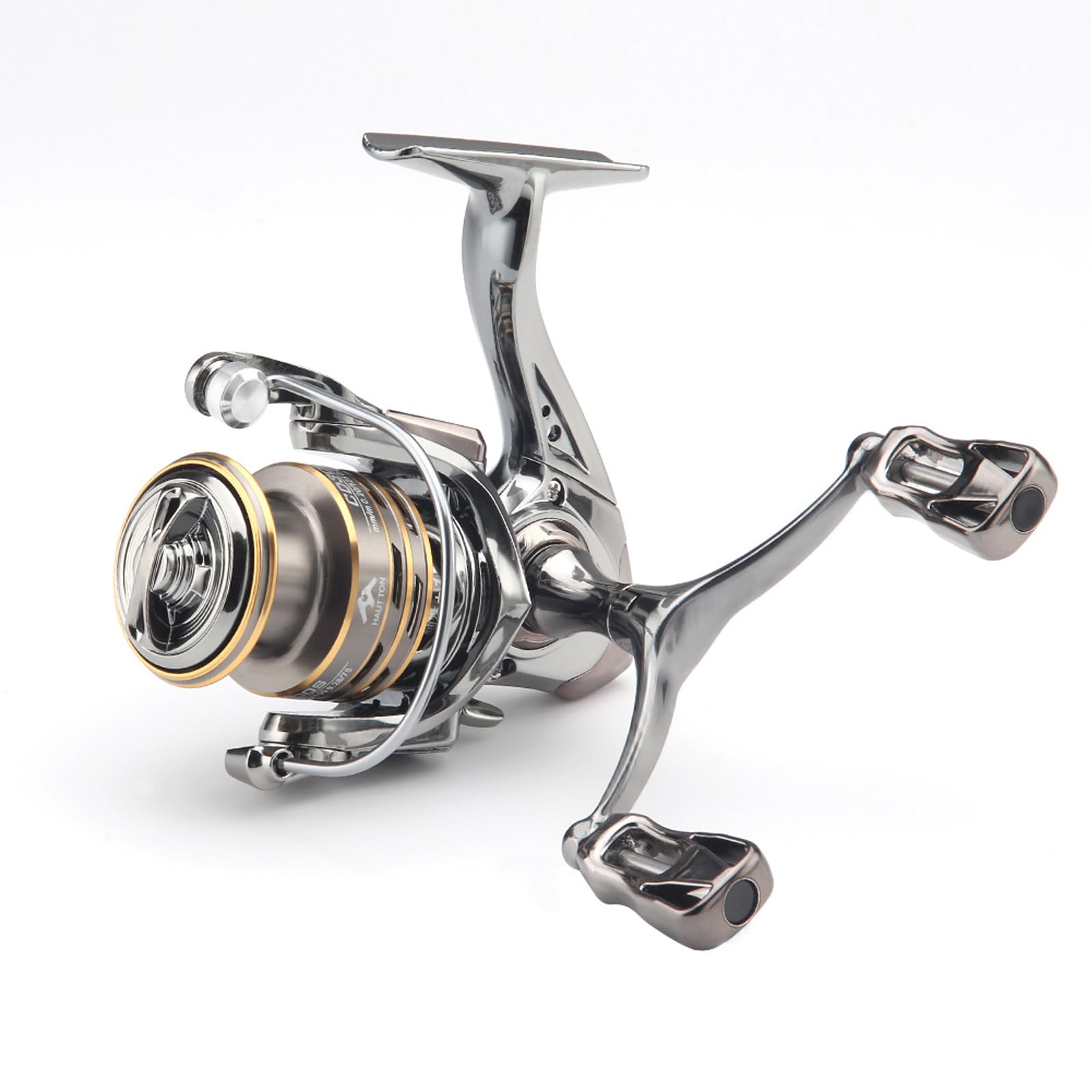 Sqlwylat Spinning Fishing Reel 3+1Bb Light Weight Ultra Smooth Alloy Spinning Fishing Reel With 100 M Of Pe Braided Dyneema Spare Spool