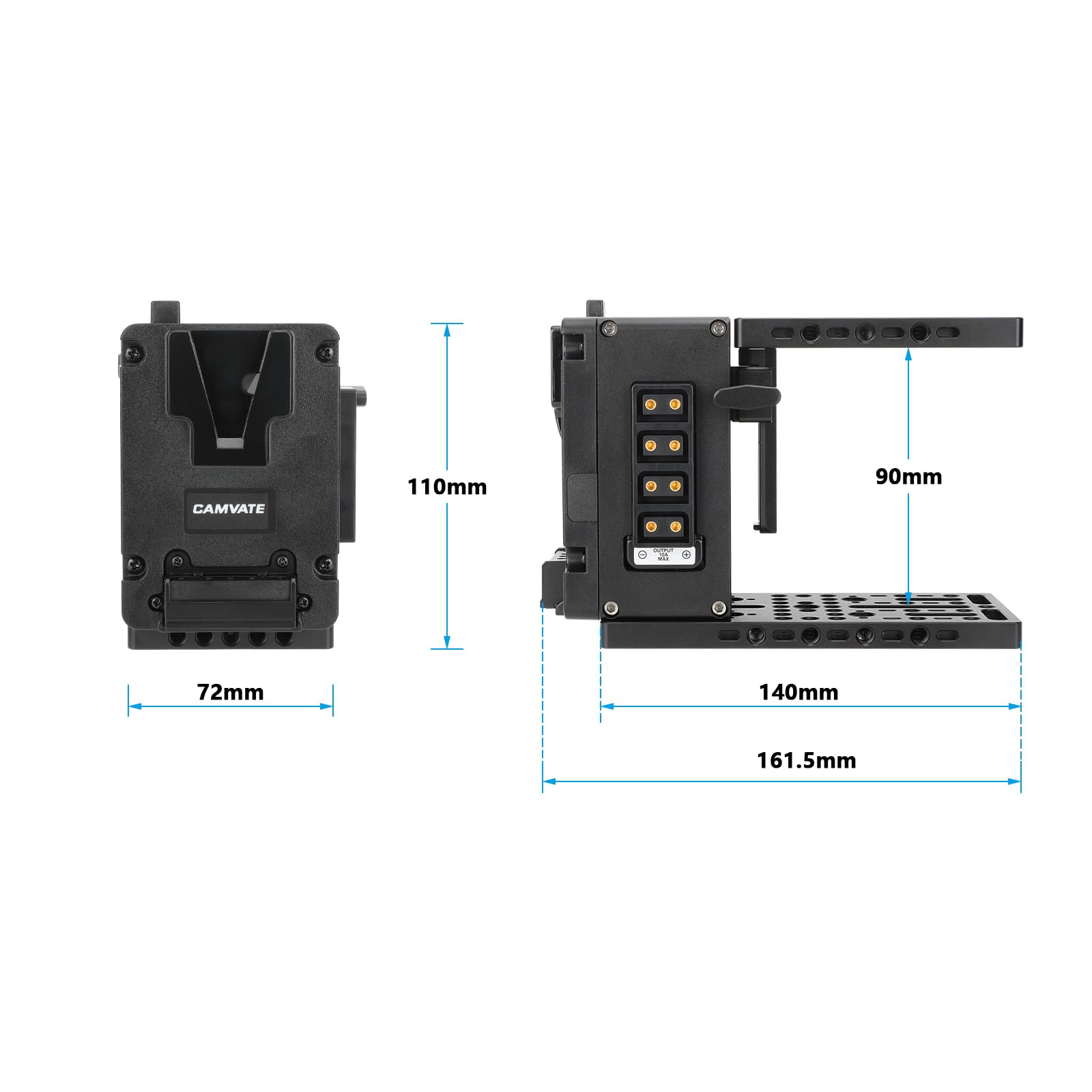 Camvate Height-Adjustable Camera Cage Expansion Module Cineback-3772