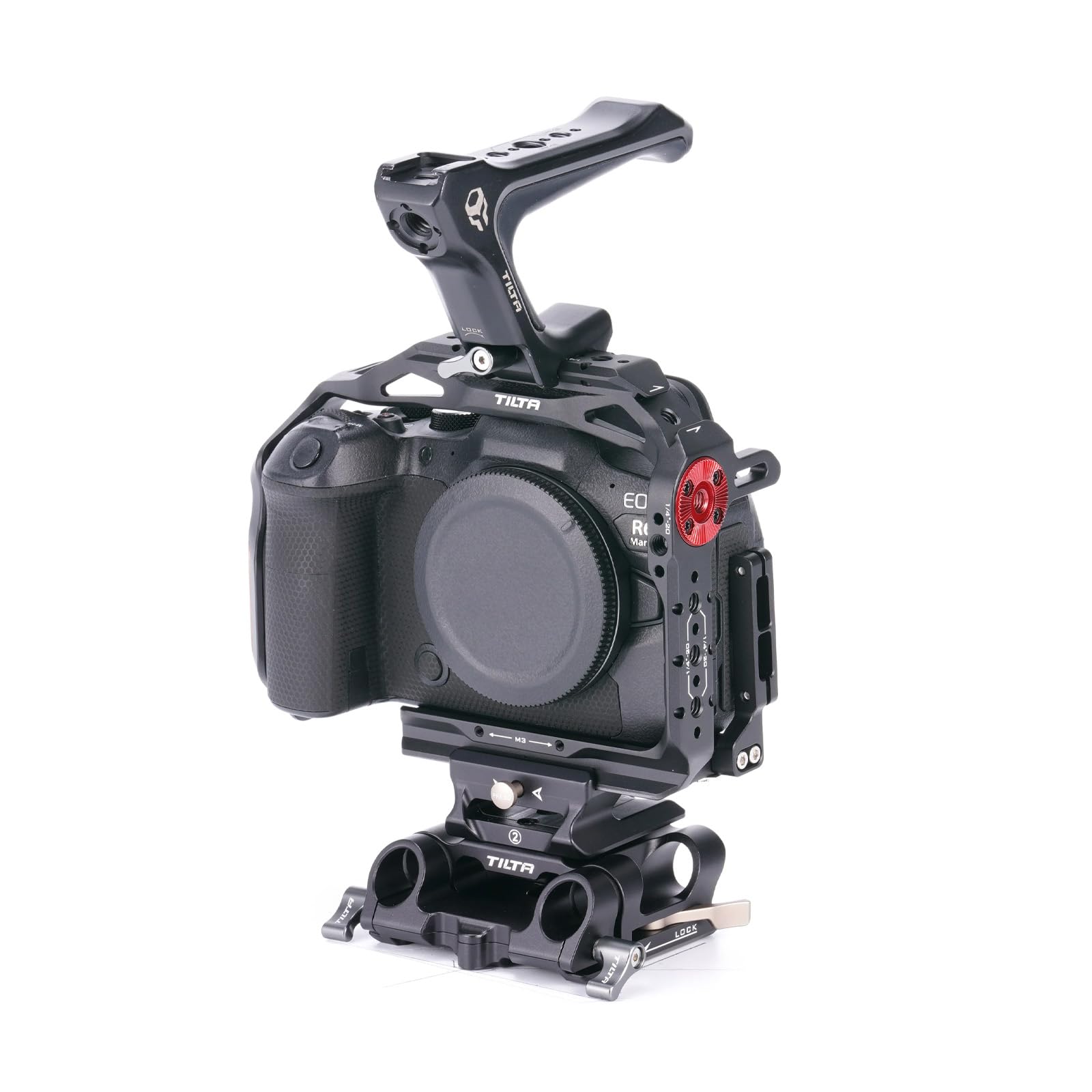 Tilta Basic Kit Compatible With Canon R6 Mark Ii, With Mount Accessories Via Nato Rail, Rosette, Cold Shoe, And 1/4"-20 Threads With Locating Pins Ta-T45-A (Black)