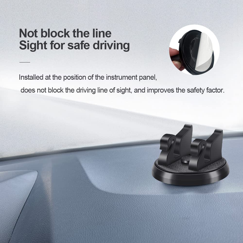 Smeyta Dashboard Phone Holder For Car Vertical Horizontal 360 Rotate,Cell Phone Holder For Car Compatible With I-Phone Samsung Android Smartphones Gps Devices For Various Dashboards(1Pc,Black)