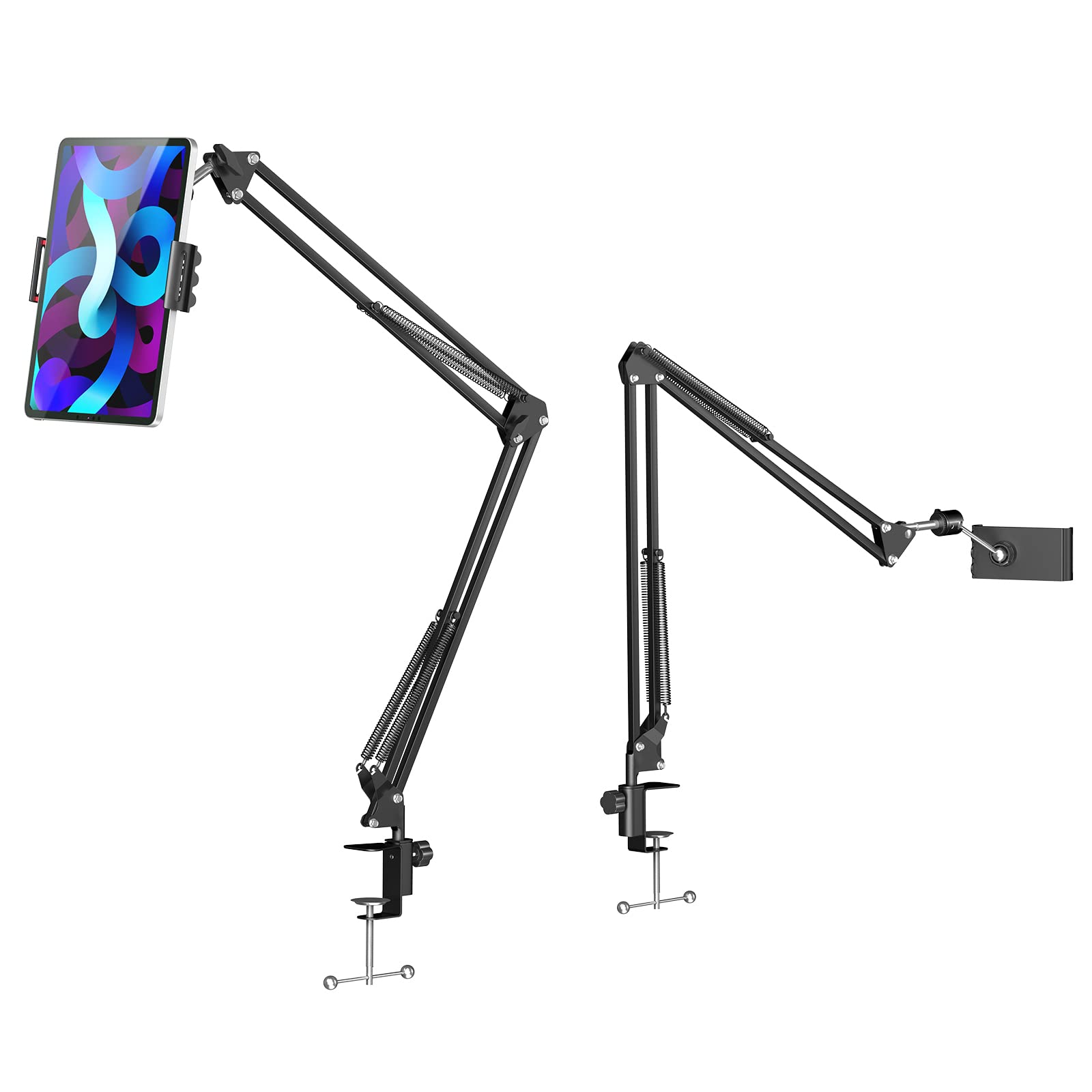 Anivia Overhead Video Stand Phone Holder Articulating Arm Phone Mount,Articulating Phone Stand Tablet Table Top Scissor Boom Arm,Phone Holder For Streaming Phone Baking Crafting