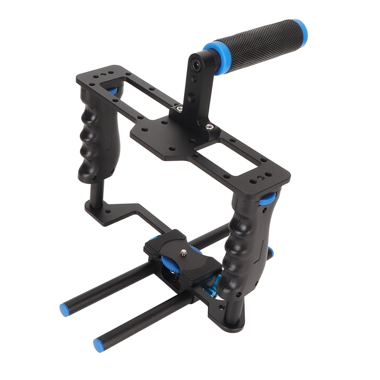 Yanmis Universal Camera Video Cage With Handle, Double Rod Base, Easy To Install, Expanded Mount For Dslr Cameras
