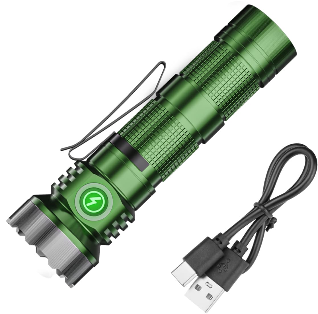 Aiersen Mini Led Flashlight, 8 Modes, 3000 Lumens Small Edc Flashlight, High-Performance Bl-478 Led Mini Pocket Flashlight With Side Clip And Tail Magnetic Suction.