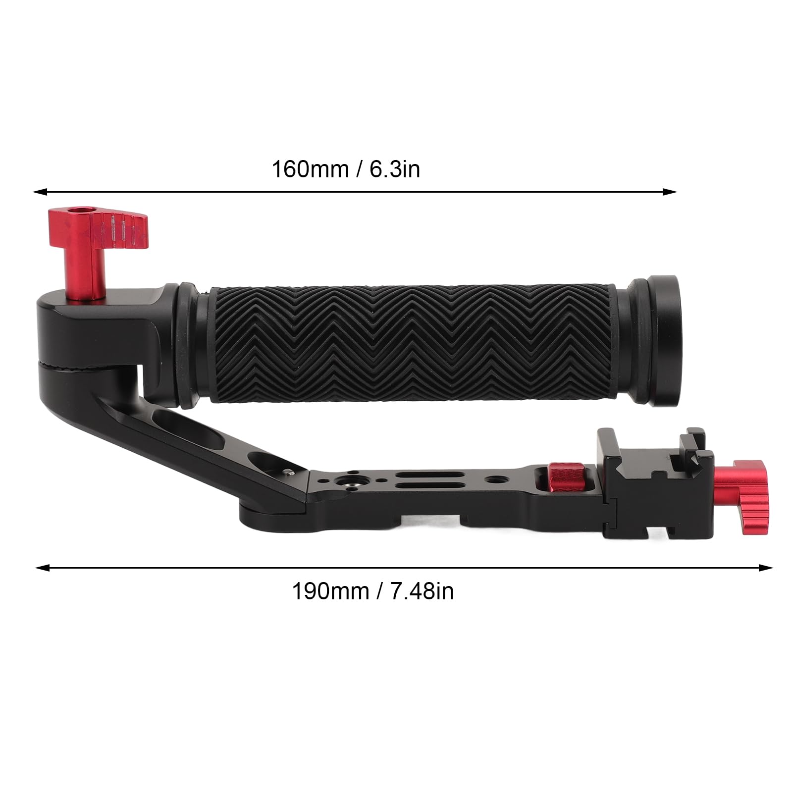 Akozon Camera Stabilizer Grip Aluminum Alloy Lightweight Video Action Handle Rs2 Rs3 Rsc2 Extension Accessory