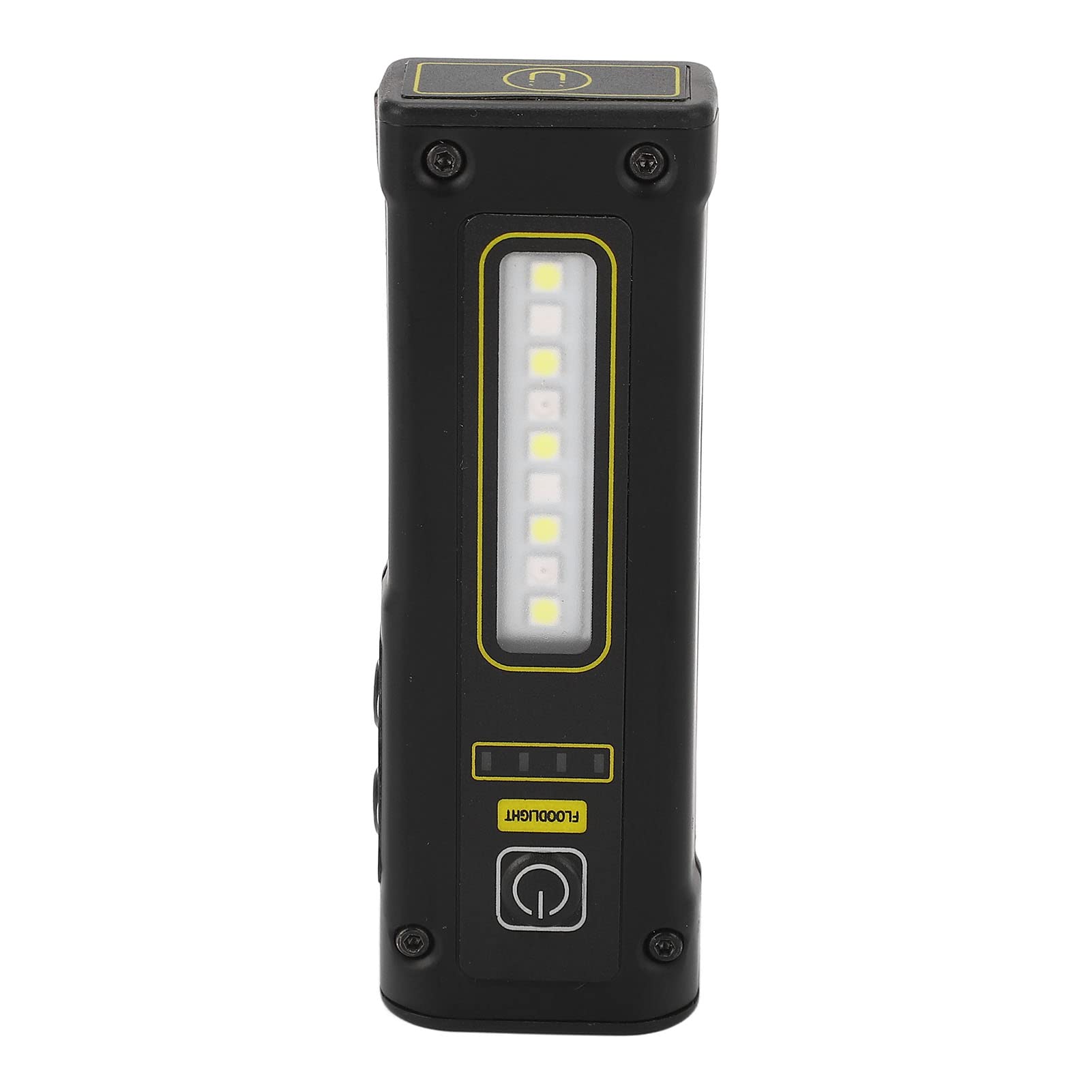 Hyuduo 1500Mah Magnetic Flashlight, Black Flashlight Spot Light Magnet Suction Ipx4 Waterproof Rechargeable Warning Flashlight 1500Mah, Handheld Flashlights