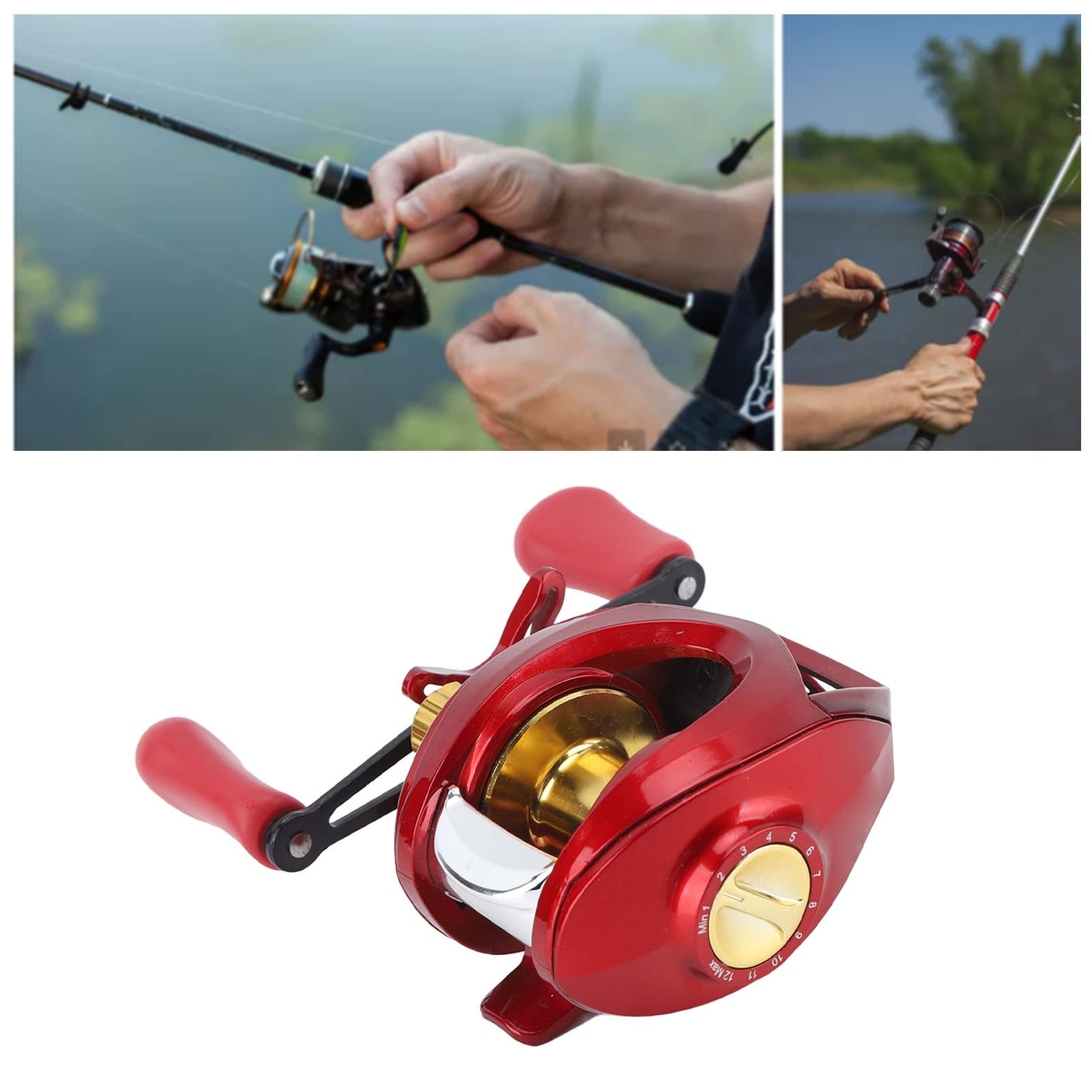 Airshi Fishing Reel, Baitcasting Wheel Stable Metal For Sea
