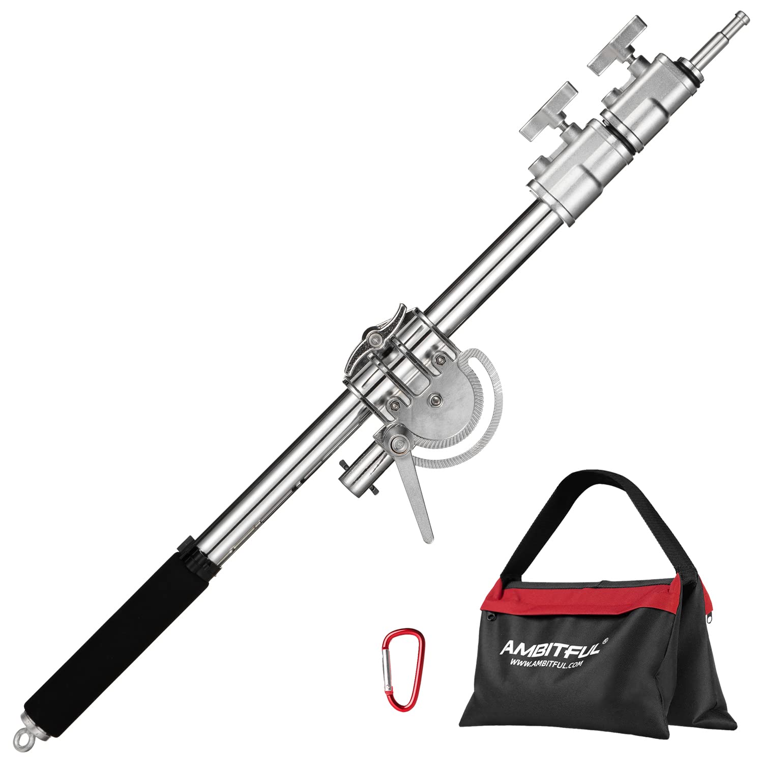 Ambitful Mf-01 Metal Heavy Stainless Cross Arm Steel Longest 232 Cm Photo Studio Kit Boom Arm 94 Cm - 232 Cm 37-91 Inch Light Stand Cross Arm For C-Stand