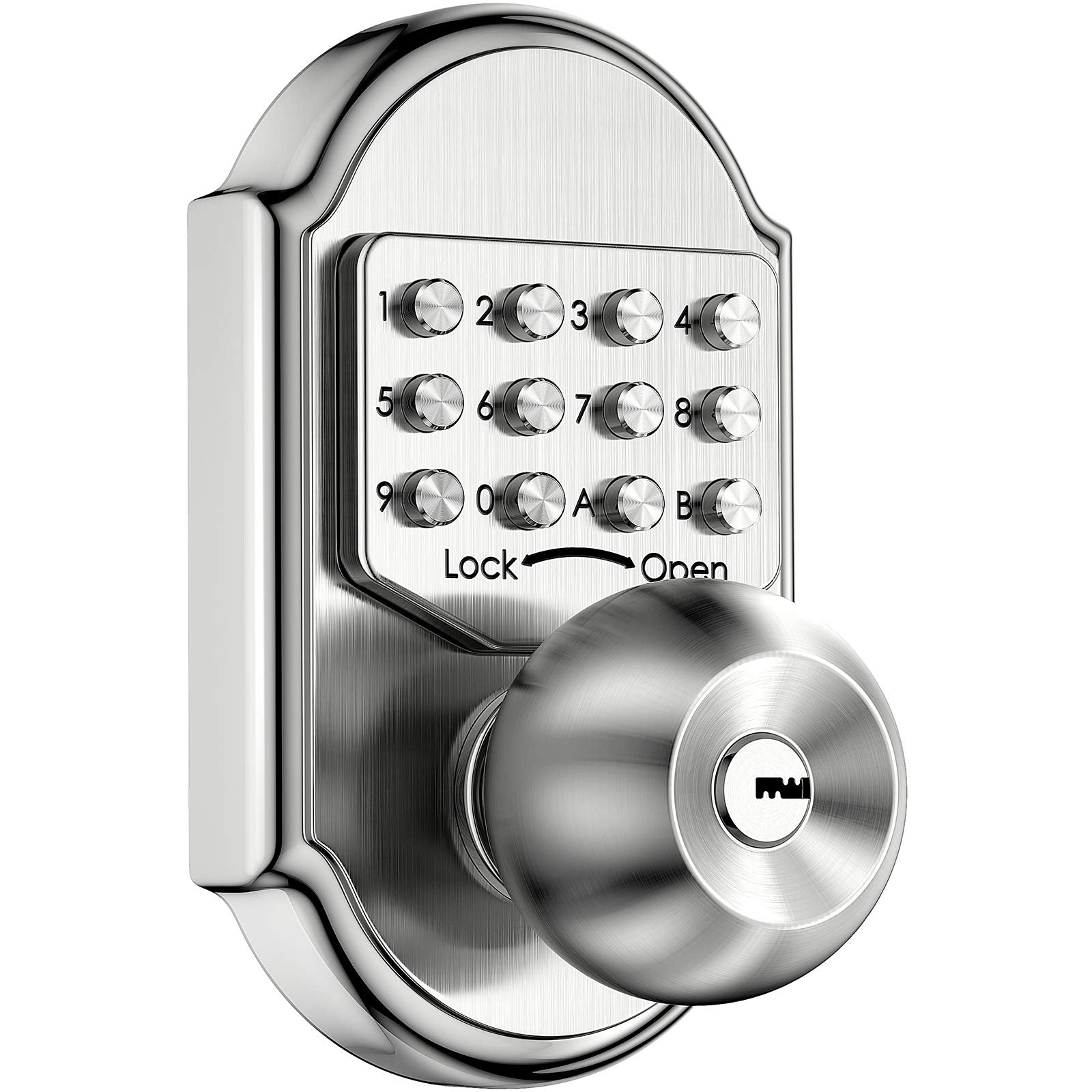 Bravex Keyless Entry Keypad Deadbolt Door Lock 304 Stainless Steel Sabbath Lock 100% Mechanical Shabbos Lock- No Risk Of Low Power