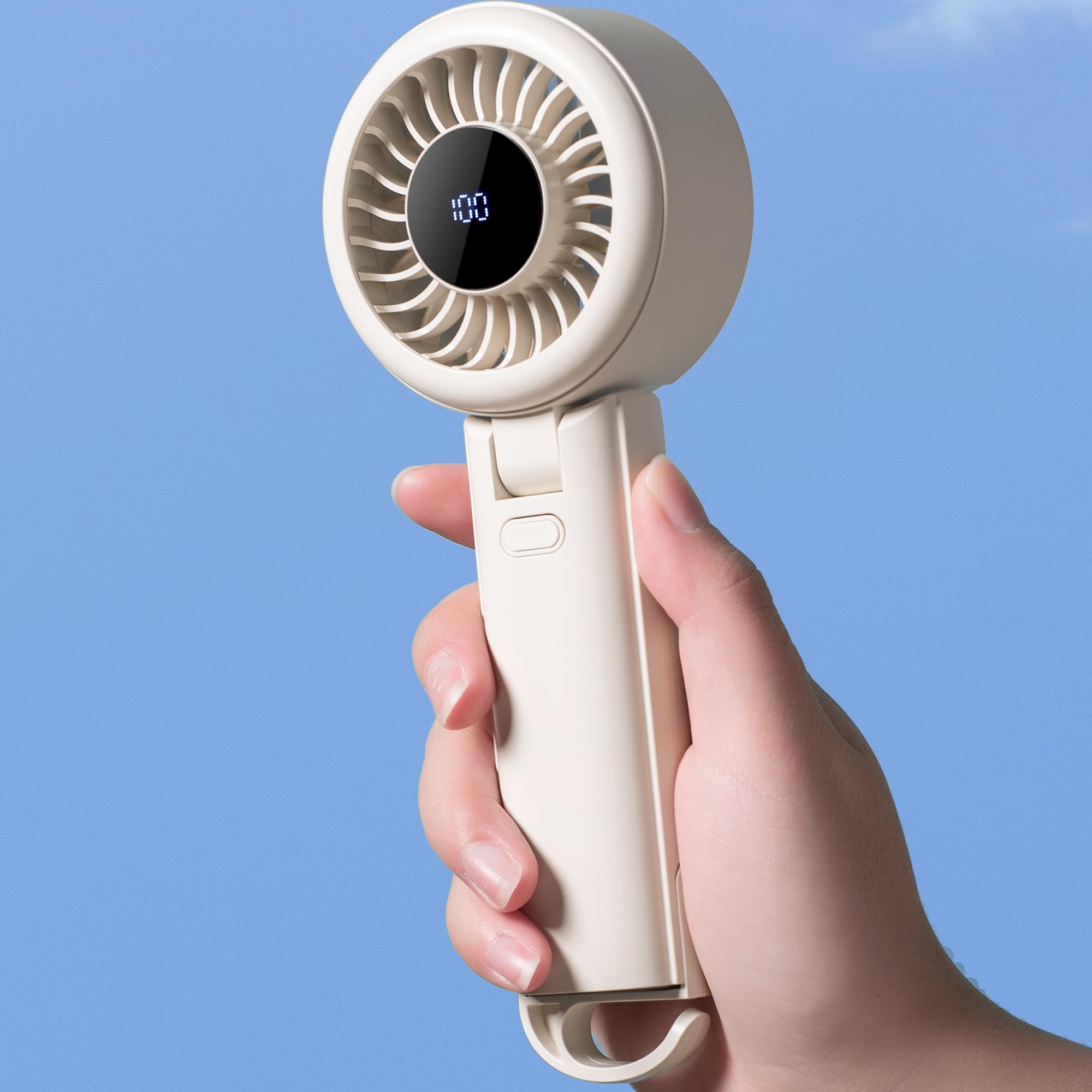 Portable Fan-3 In 1 Usb Rechargeable Handheld Mini Fan, Multifunctional Small Fans With 100 Speed - Koospark