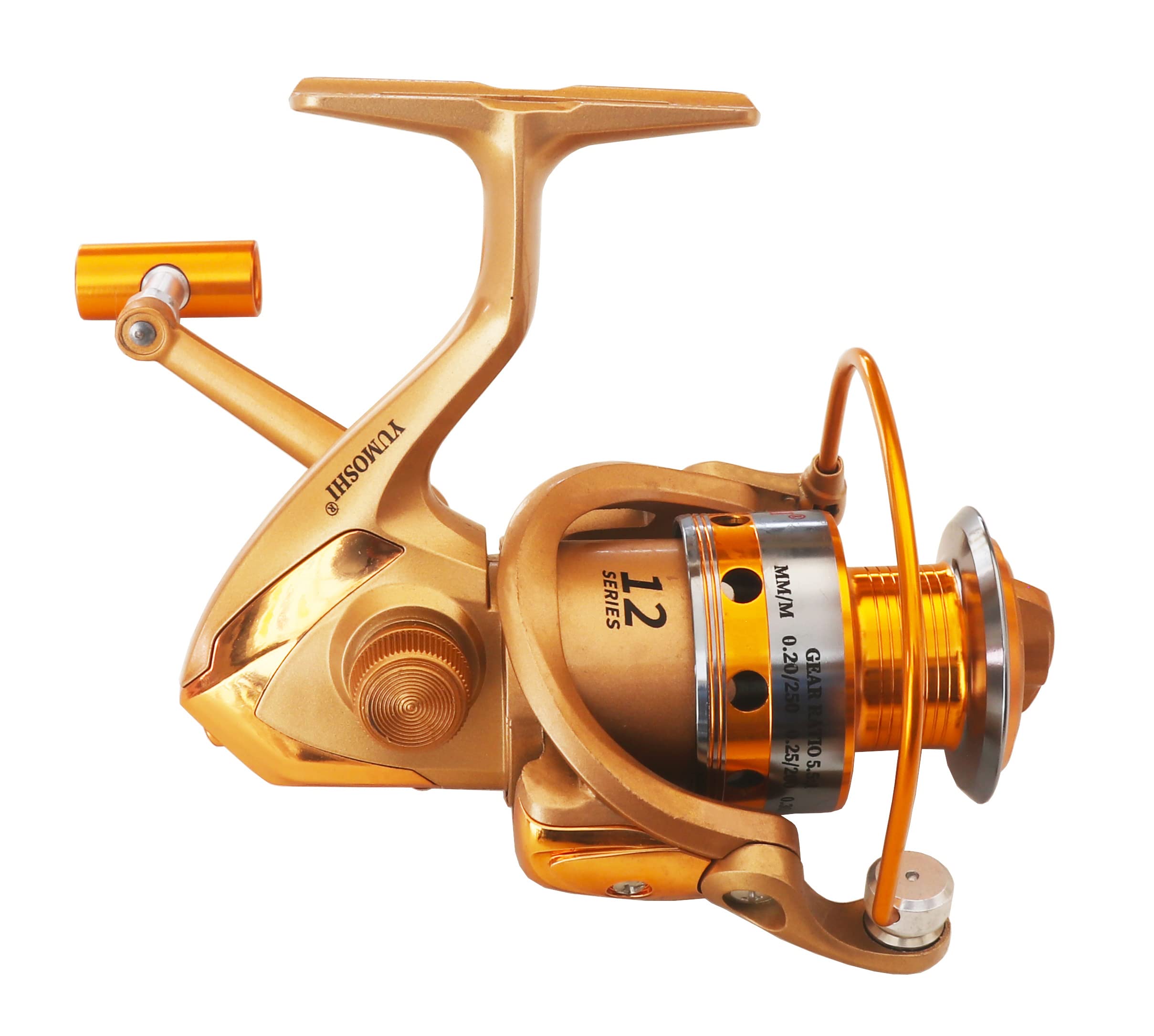 X-Cat Yumoshi Hf4000 Fishing Spinning Reel 10 Bb Gear Ratio 5.5:1 Golden Fishing Reel¡