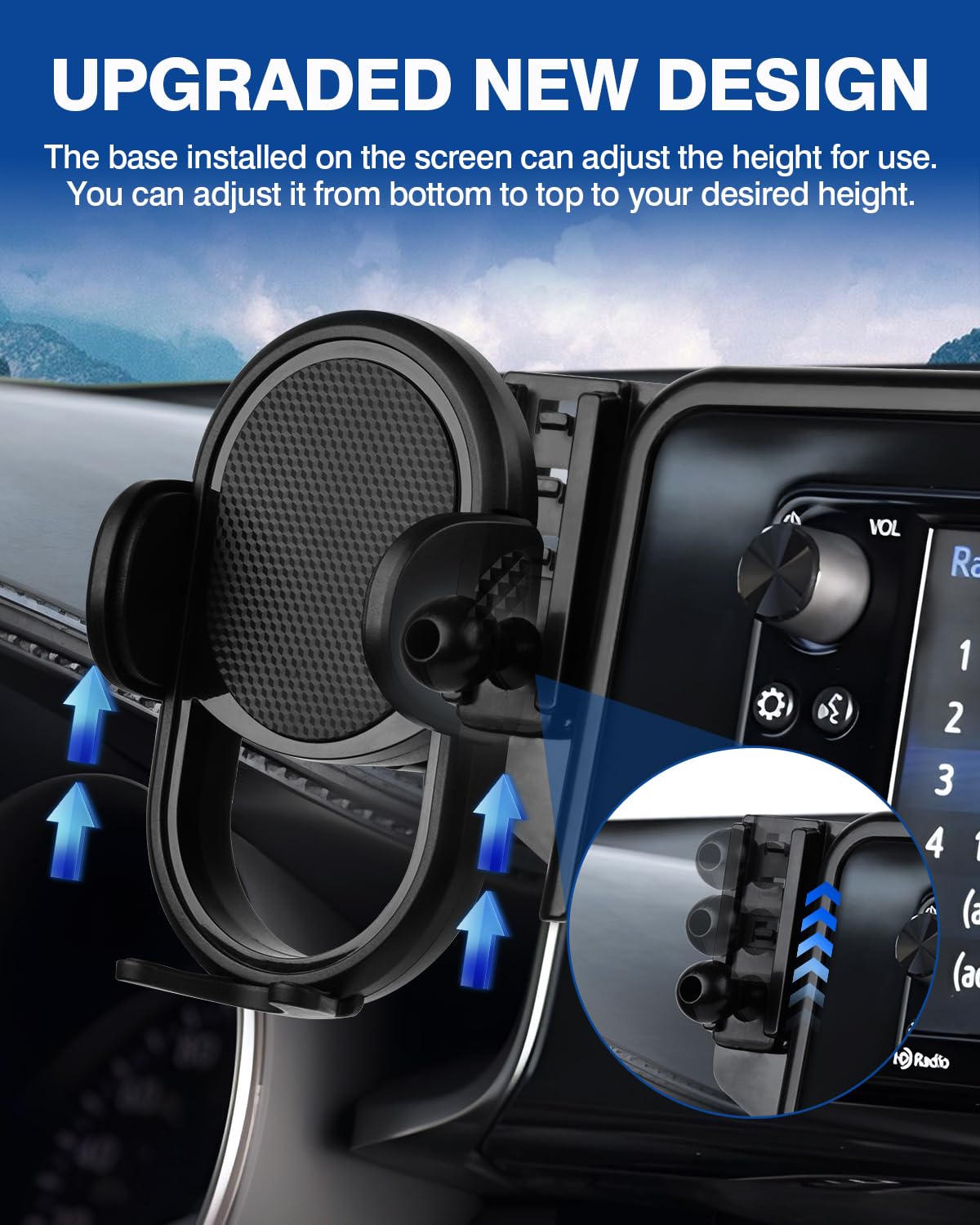 Autorder Custom Fit For Car Phone Holder 2019- Mercedes-Benz C-Class Glc/ V-Class Accessories Phone Mount 10.25" Screen Cell Phone Automobile Cradles Hands- 360 Degree Rotation