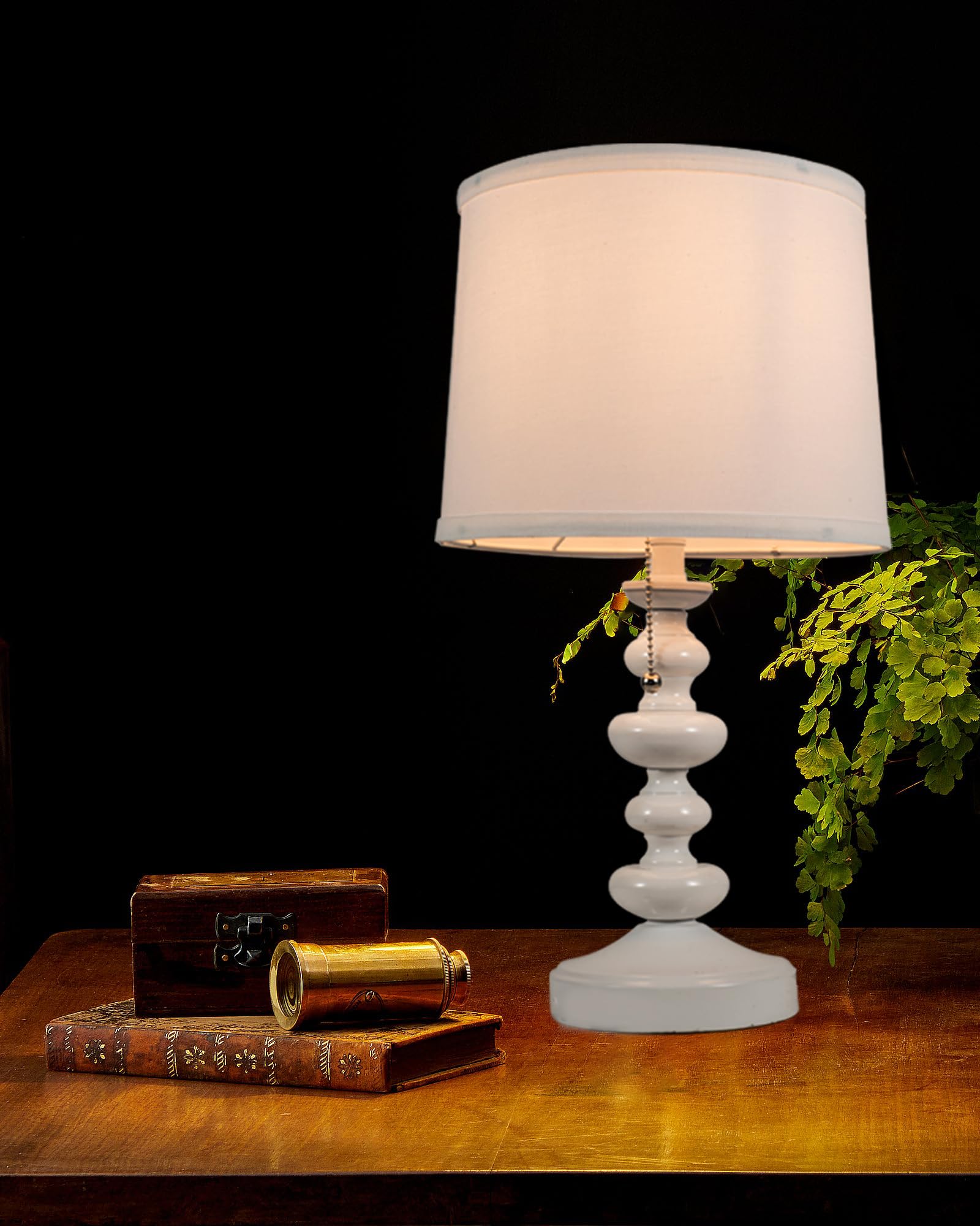 Yorkcare Farmhouse Lamps For Bedrooms Retro Side Pull Chain Table Lamps With Usb, Linen Fabric Shade, Bedside Lamps For Side Nightstand Living Room Included Led Bulb