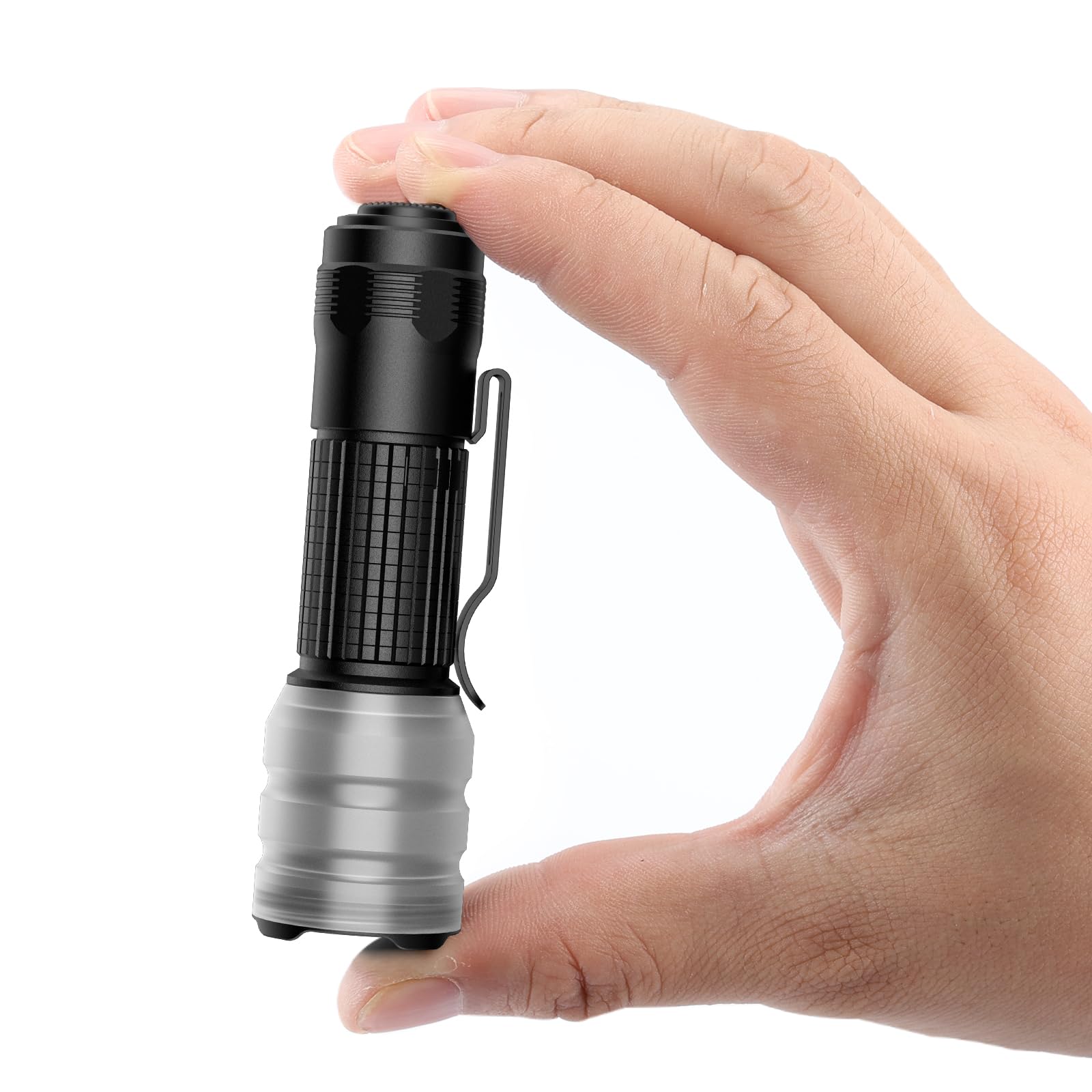 Zti Mini Flashlights 1500 High Lumens, Compact Powerful Emergency Flashlight 4 Lighting Modes, Bright Small Flashlight Rechargeable, Tail Switch Pocket Led Flashlight For Outdoor And Edc, Camping (White)