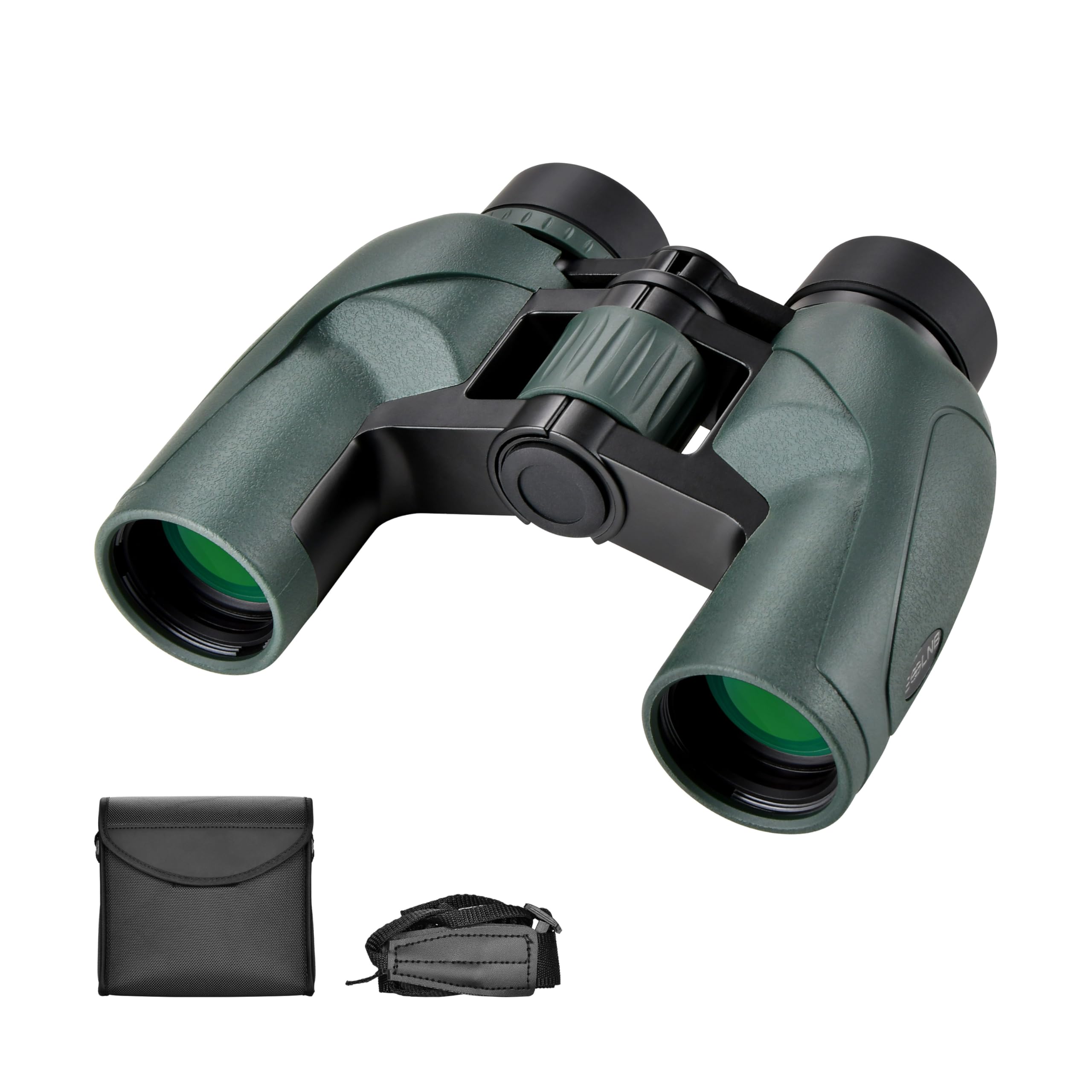 Esslnb 10X32 Binoculars For Adults, Outdoor Waterproof Compact Binoculars For Travel Bird Watching Hunting With Bak4 Prism Carrying Bag (Green, 10, X, 32, Millimeters)
