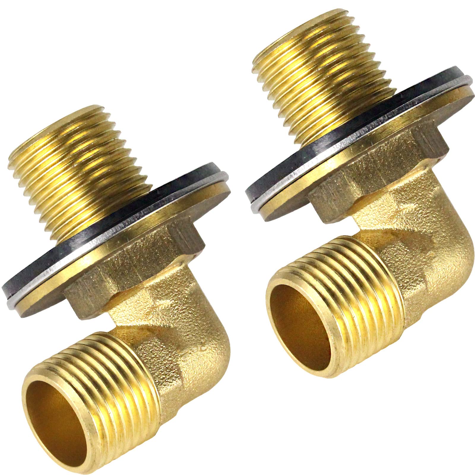 Agahpay Installation Kit For Wall Mount Commercial Kitchen Sink Faucet, Backsplash Mounted Kit Sink Faucet Connector Adapter Set For Stainless Steel Commercial Kitchen Utility Sink, G1/2, Solid Brass