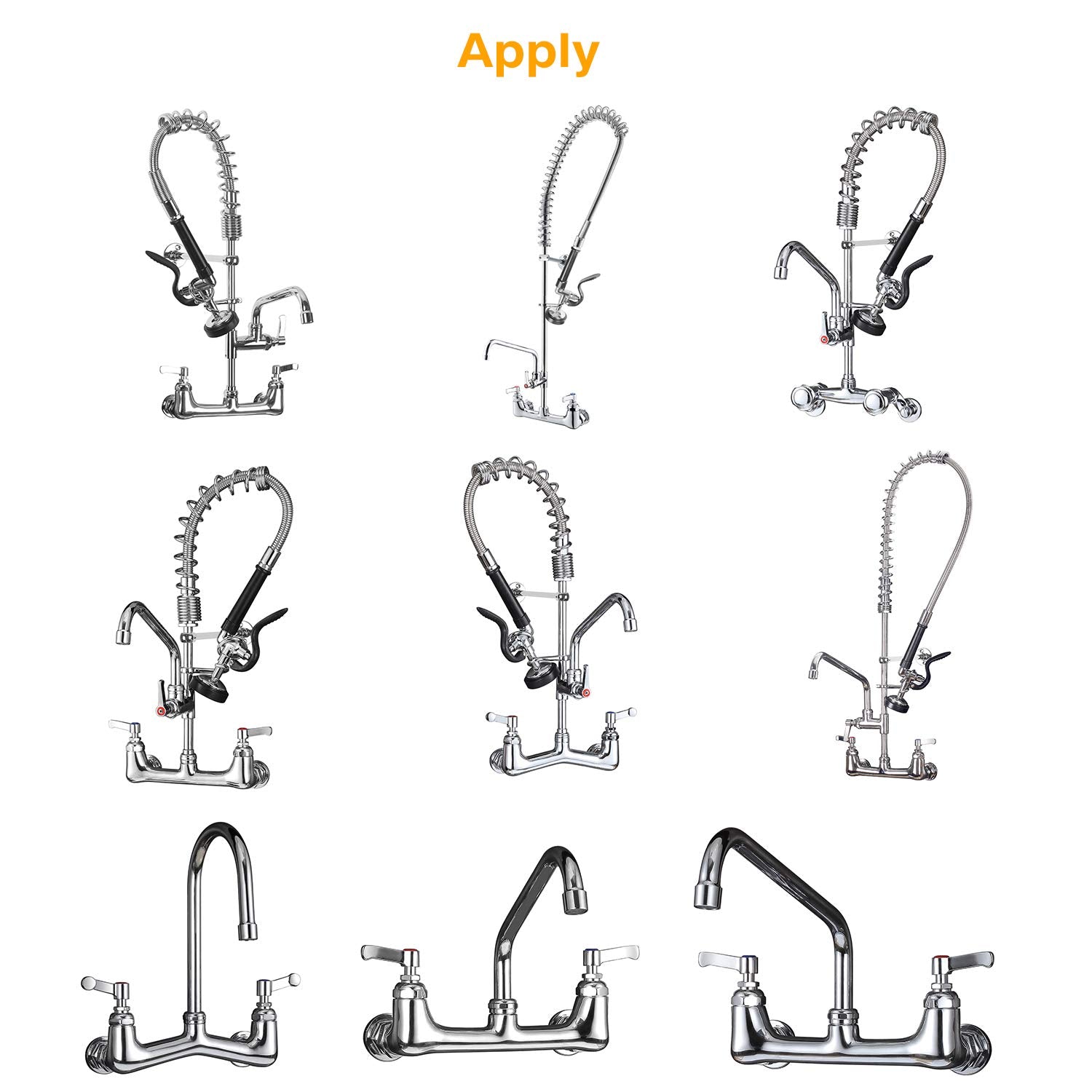 Cwm Installation Kit For Wall Mount Commercial Faucet,90 Degree Elbow Backsplash Mount Set For Commercial Sink Faucet,Suitable For Stainless Steel Commercial Kitchen Prep & Utility Sink,1Pair