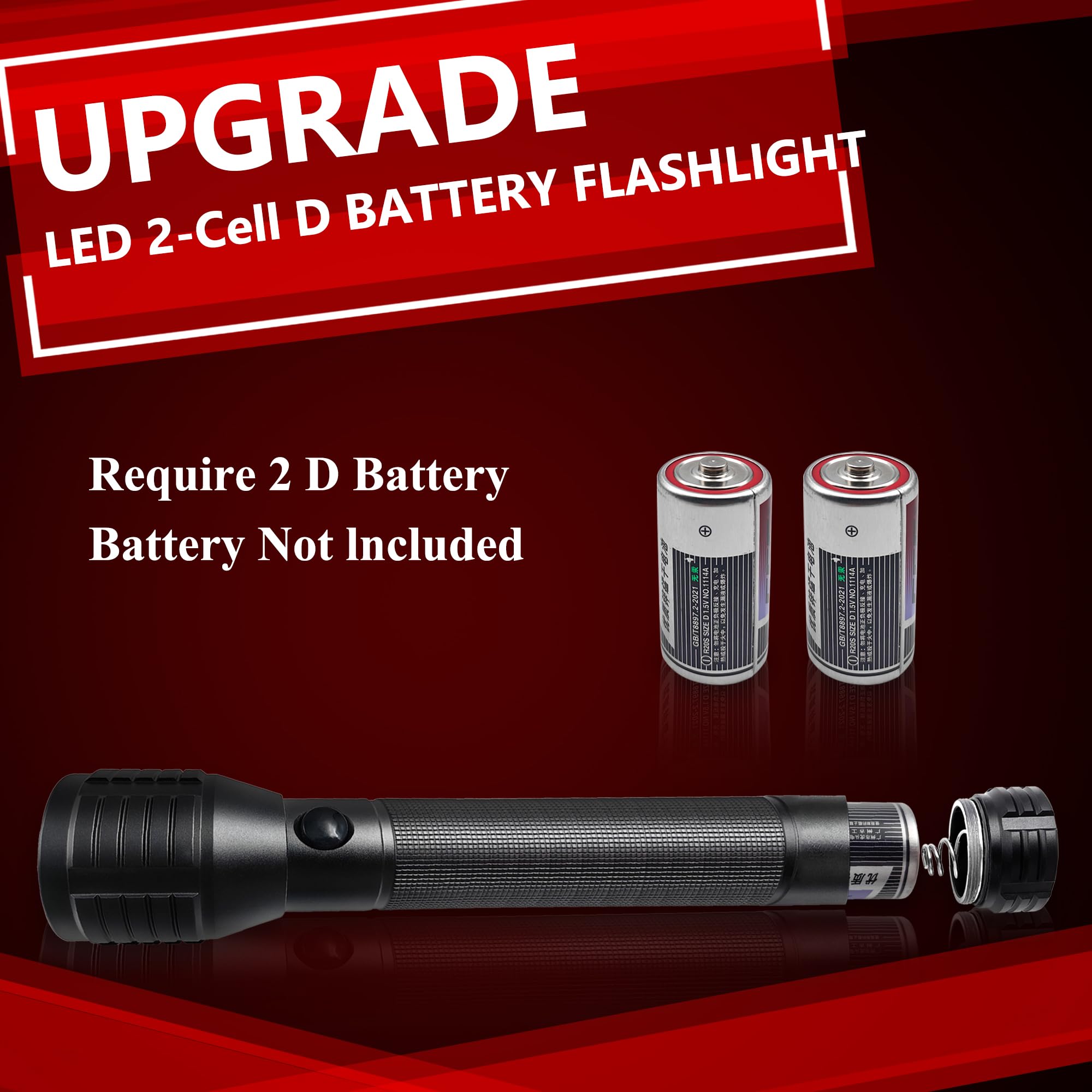 Miuree Heavy-Duty Led 2-Cell D Flashlight