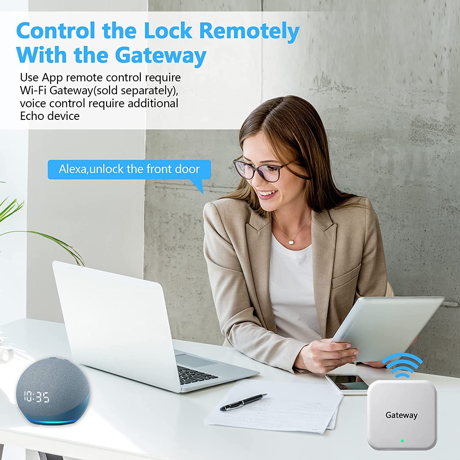 Scyan Smart Door Lock, Keyless Entry Door Lock, X2 Handle Lock With Touchscreen Keypad Access, Auto Locking, For Home, Airbnb Rental House, Satin Nickel