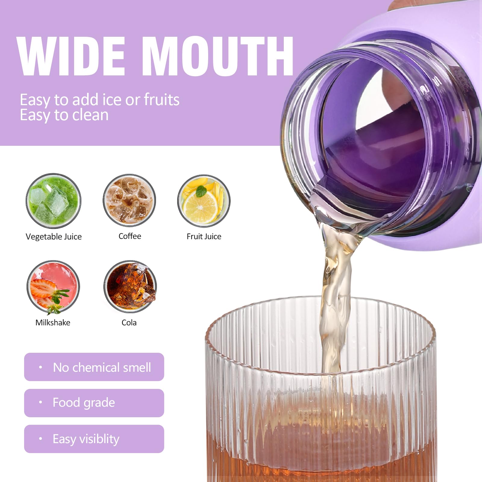 Bluego 24Oz Glass Water Bottle, Motivational Water Bottle With Time Marker And Straw, Water Bottles