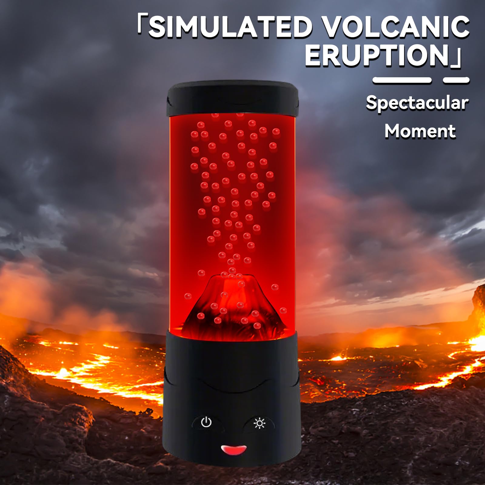 Ganbipu Volcano Lamp For Adults, Led Multi-Color Changing Lamps Novelty Night Light Mood Table Lamp For Home Bedroom Office Desktop Decoration