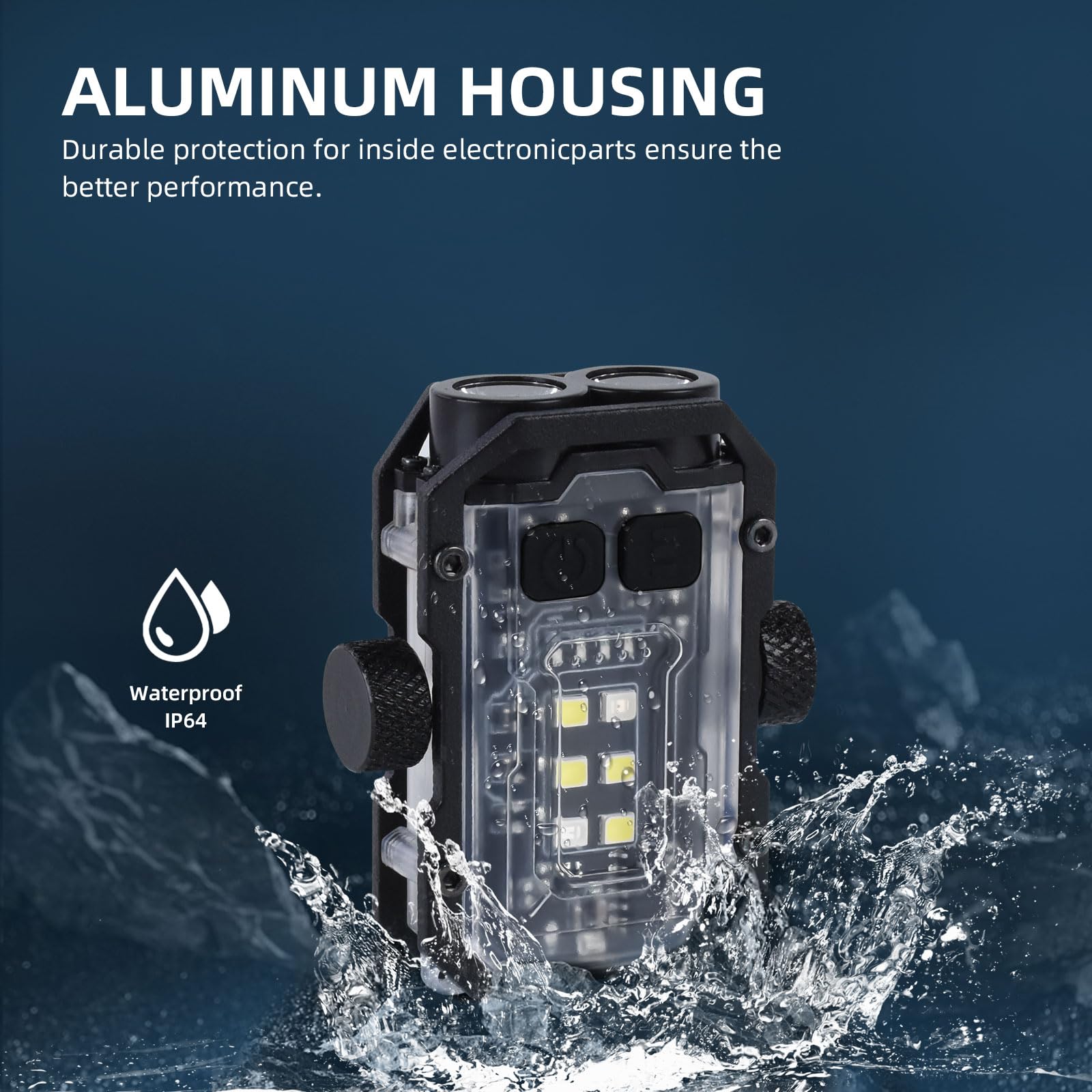 Iquincy Clip On Mini Flashlight, Edc Keychain Flashlight, Compact Pocket Light For Night Working, Walking, Fishing, Emergency, Usb-C Rechargeable Warning Light, Cob Flashlight