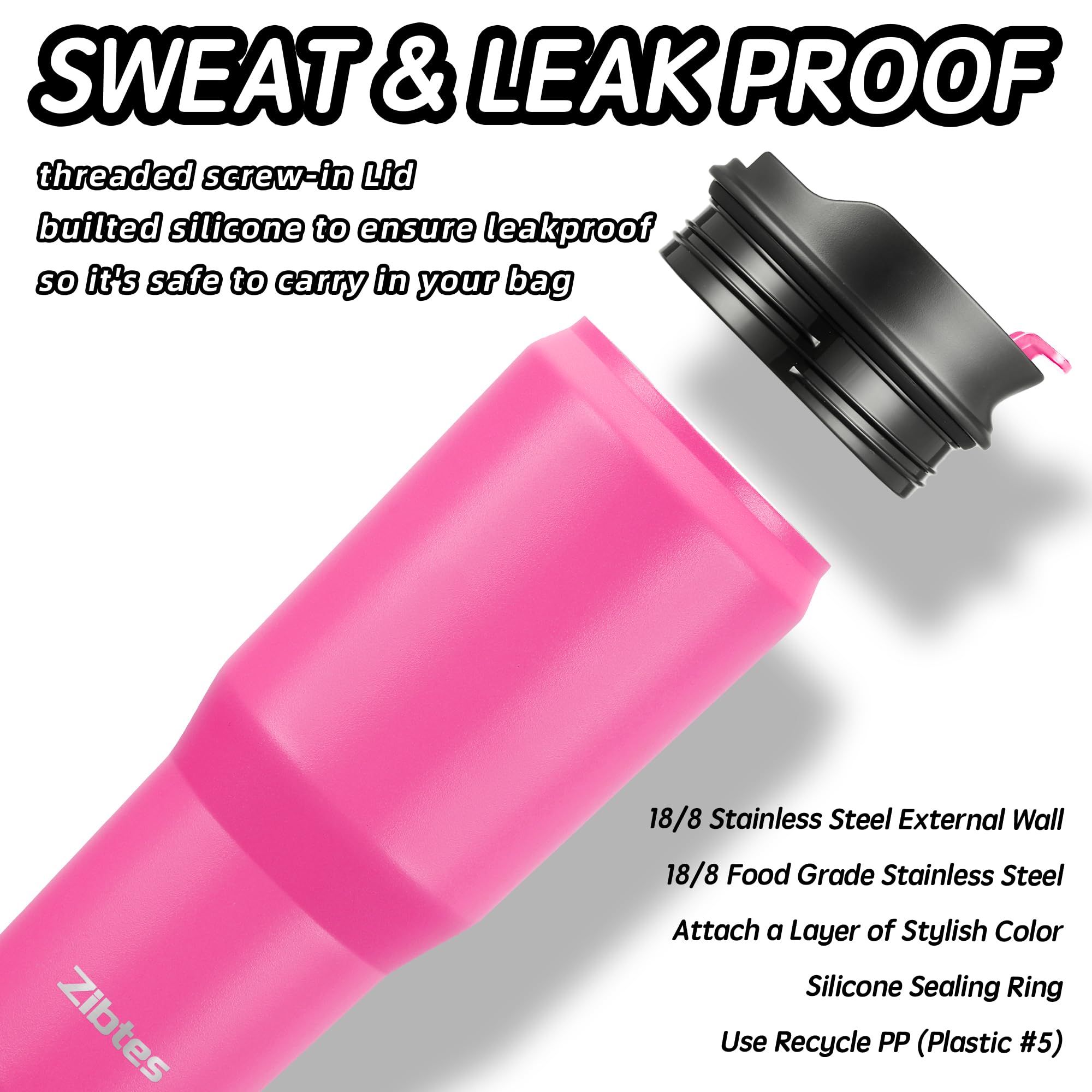 Zibtes 40 Oz Insulated Tumbler With Handle And Straws Lid, Stainless Steel Travel Coffee Cup Holder