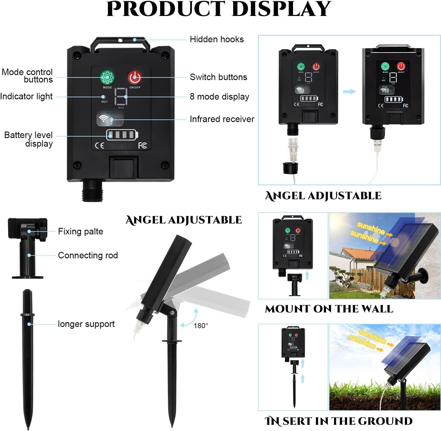 Liyade Solar Pathway Lights Outdoor, Waterproof Solar Landscape Lights For Garden Yard Path Walkway Driveway Lawn Decor