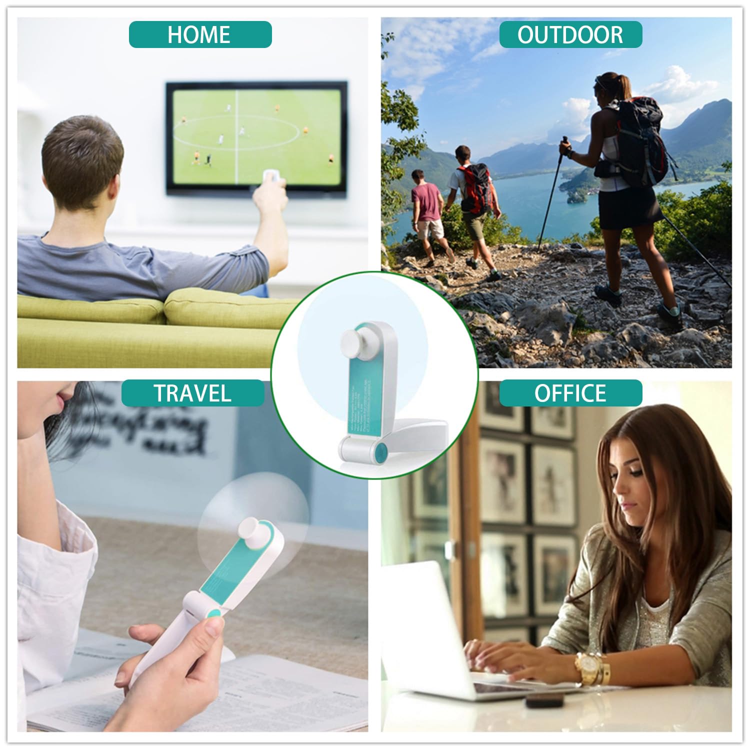 Personal Handheld Fan, Mini Portable Pocket Fan, Small Lightweight Usb Rechargeable For Home Sports