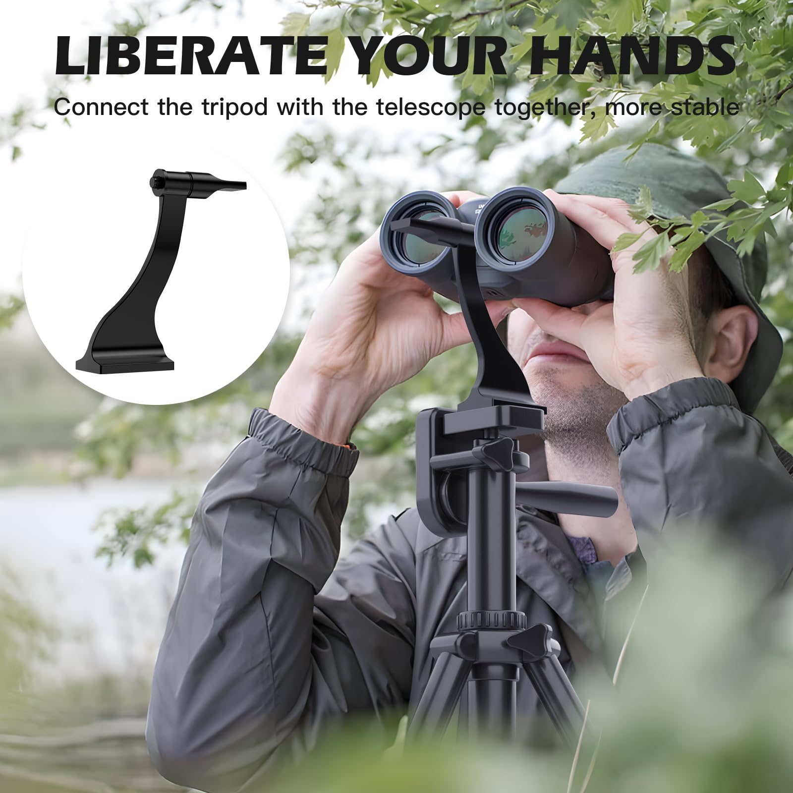 Sogries Binocular Tripod Adapter-Binocular Mount 1/4 Inch Aluminium Threading Mount,Tripod Mount Adapter For Bird Watching And Outdoors