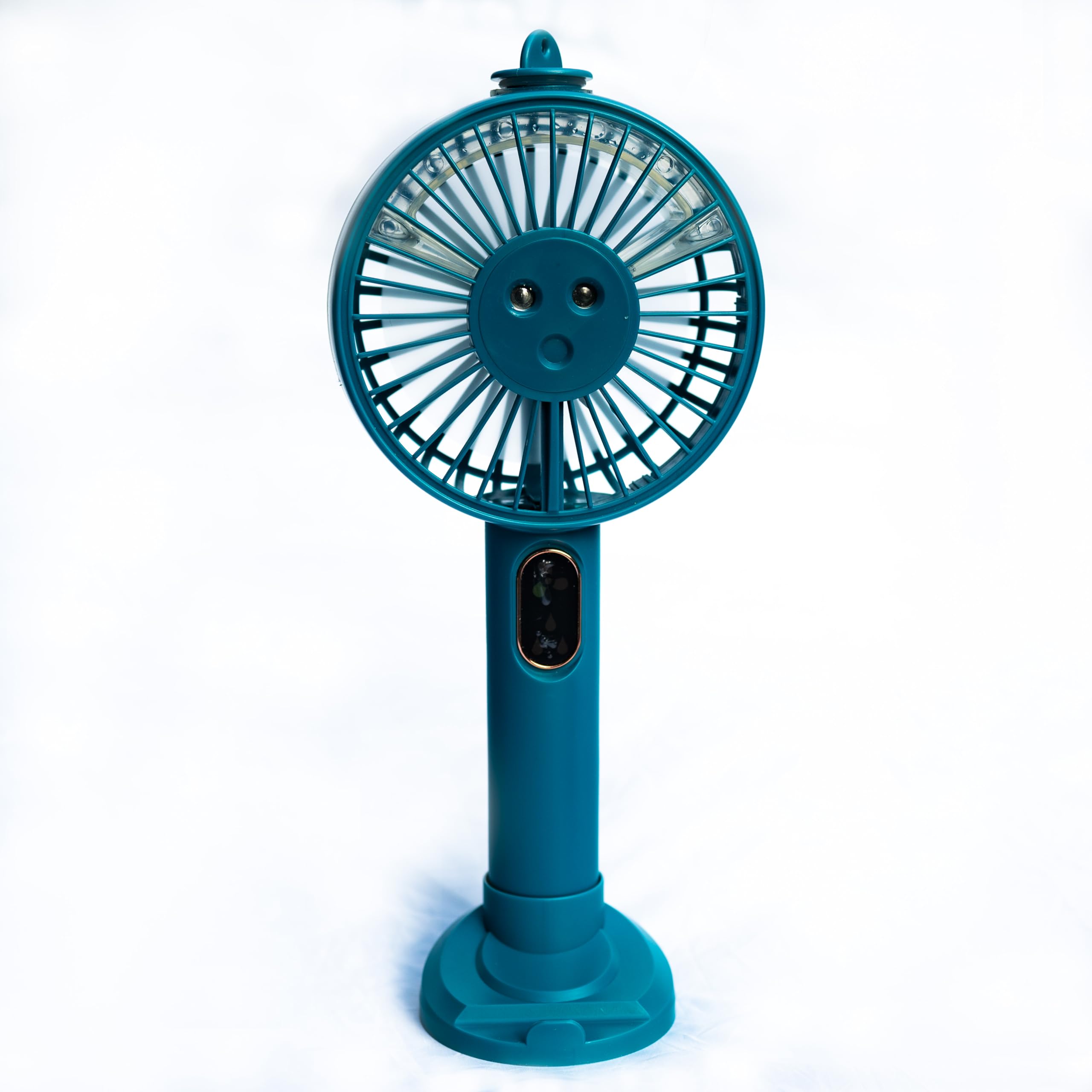 Portable Handheld Fan With Mist Spray, 3 Speeds, 25Ml Tank, Usb Rechargeable (Green)