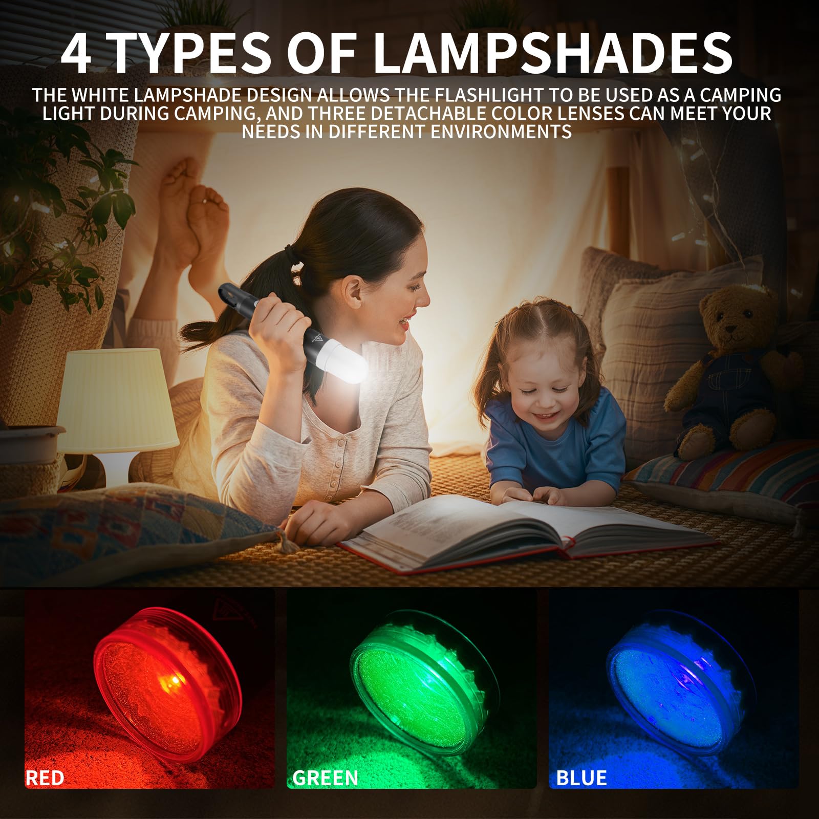 Wansmc Led Flashlight Rechargeable, Super Bright Flashlights With 10 Modes, Zoomable Utility Flash Lights, Powerful Flashlight For Camping Travel Emergency, Hiking,