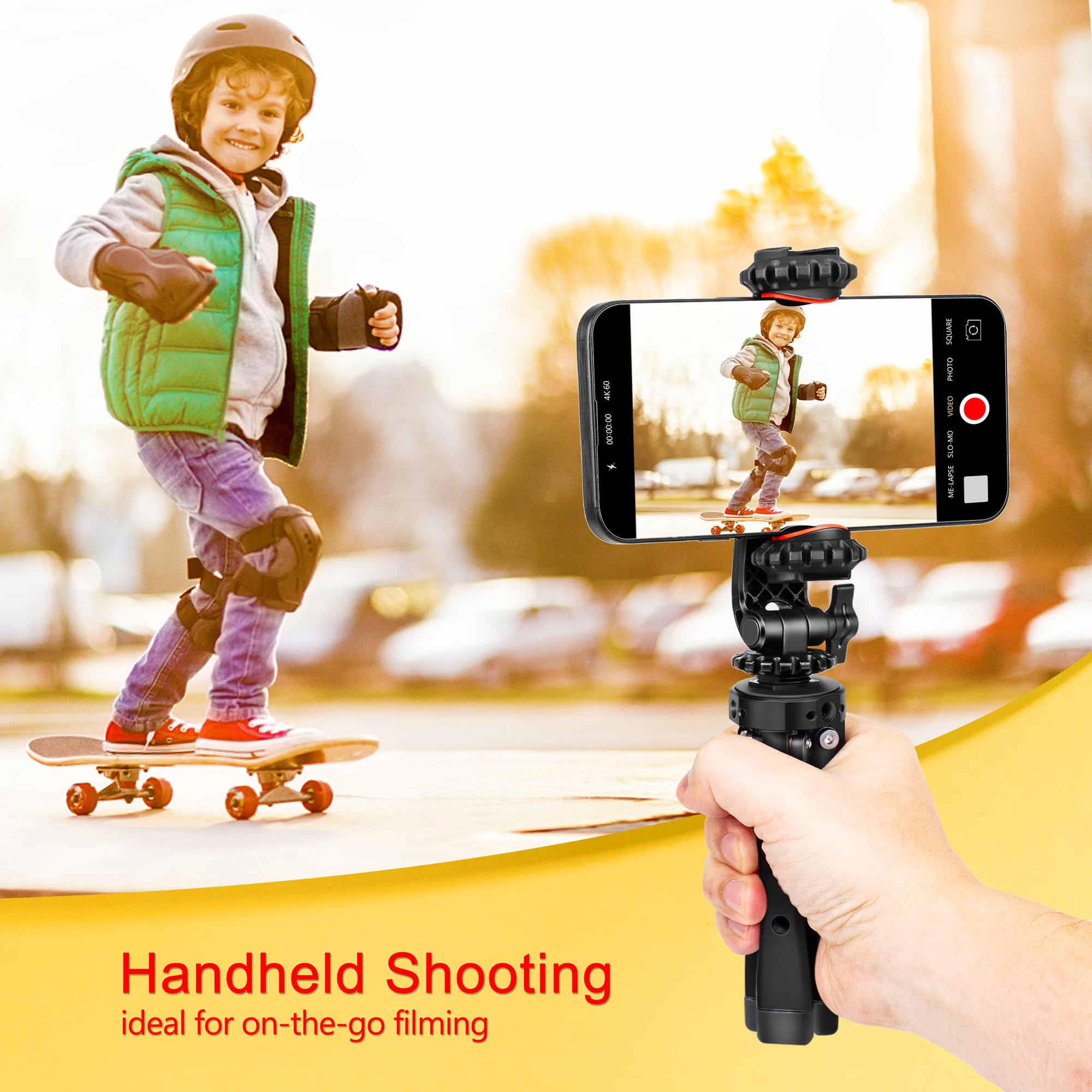 Zeadio Metal Camera Mini Tripod, Adjustable Heights Desktop Vlog Tripod Stand, Fits For Smooth 4, Osmo Mobile, Ronin-S, Vimble 2, Gimbal Handle Grip Stabilizer And All Cameras