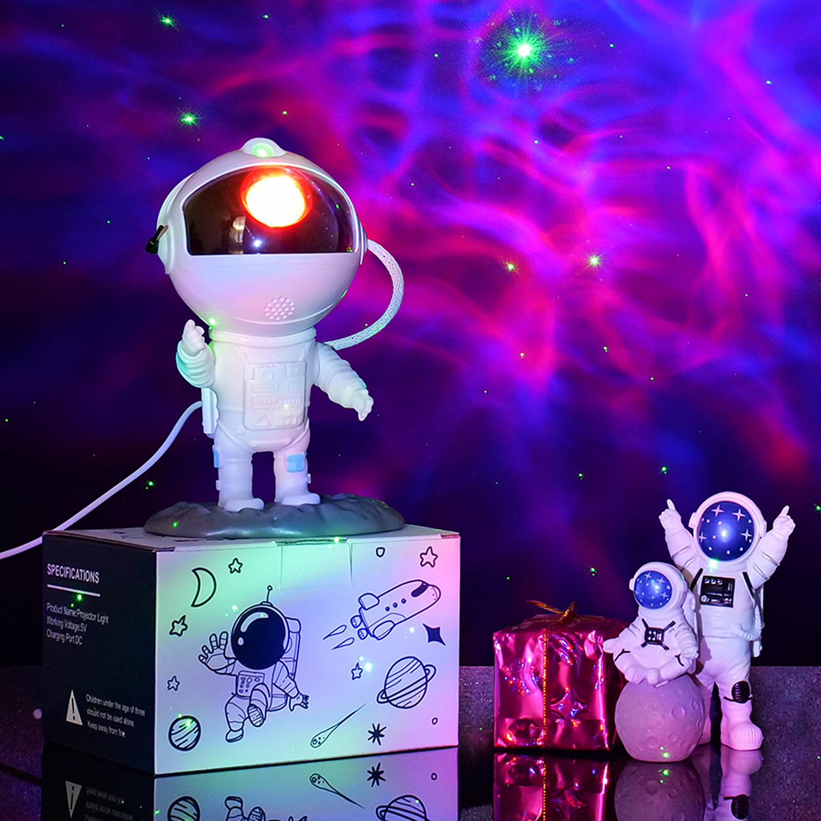 Kkup2U Astronaut Galaxy Projector, Star Projector, Astronaut Light Projector With 8 Colors Led Nebula, Starry Night Light Projector With Remote, Kids Room Decor,  For Kids, Friends, Birthday Game Party